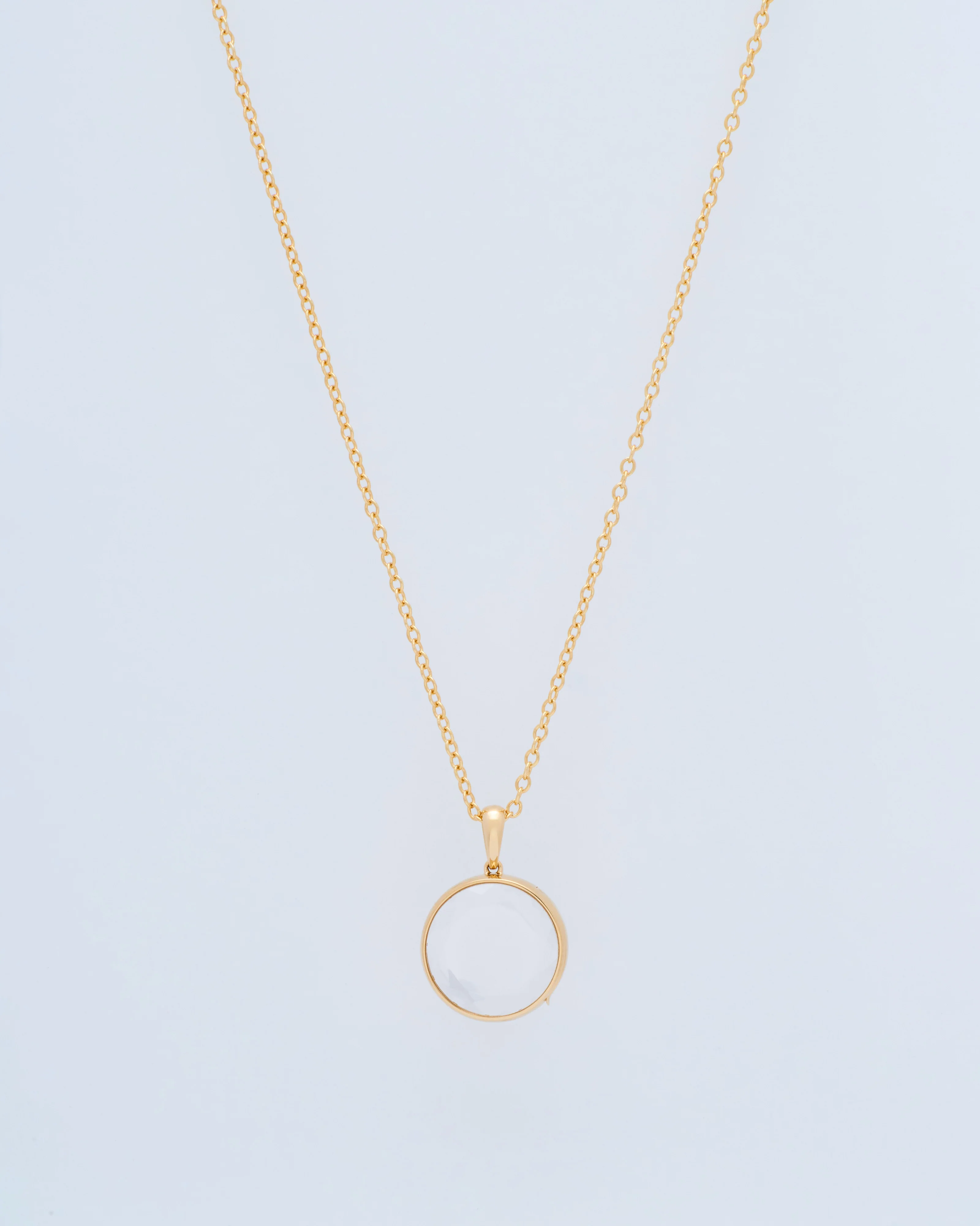 midi round rolo locket necklace set - Image 4