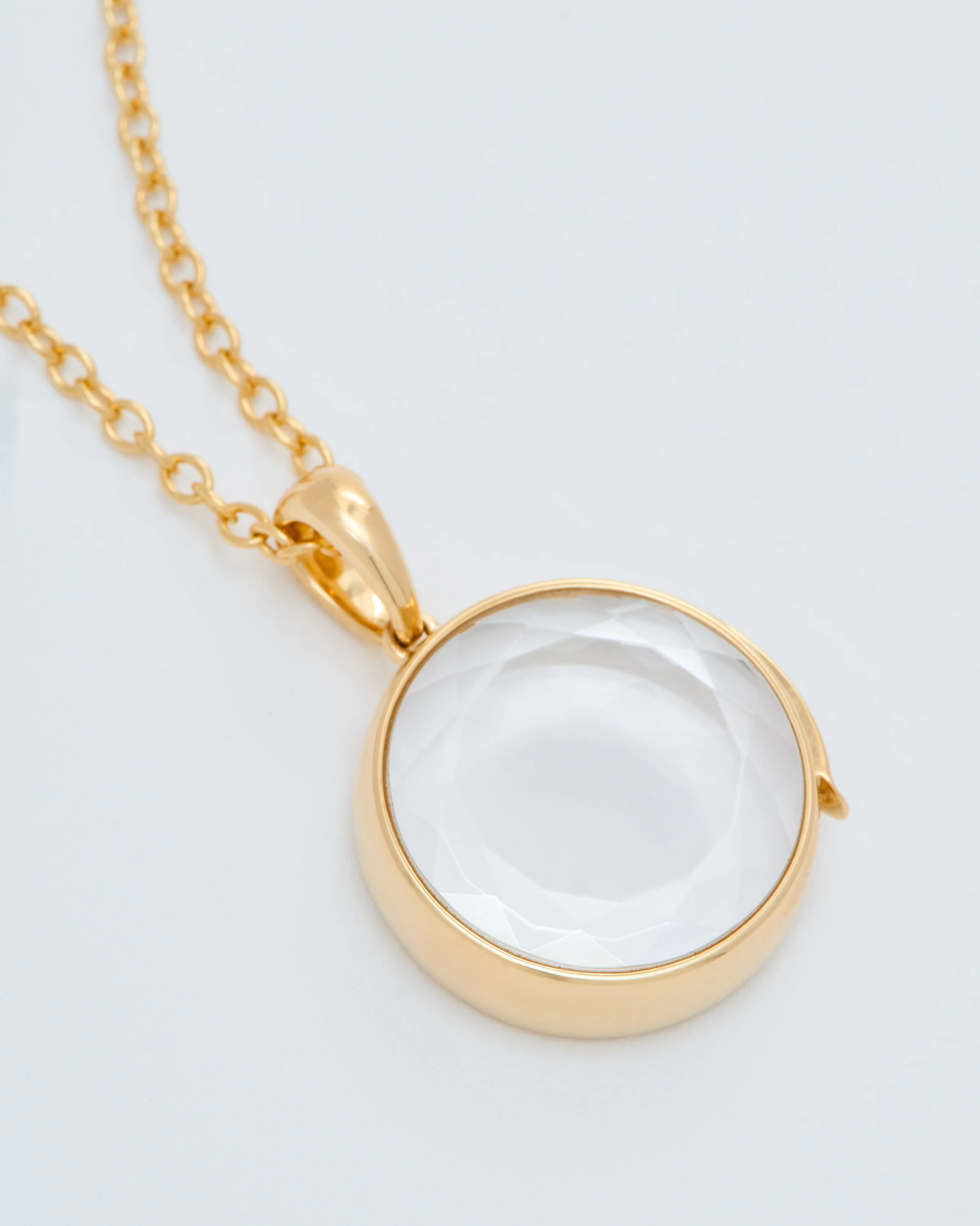 midi round rolo locket necklace set - Image 6