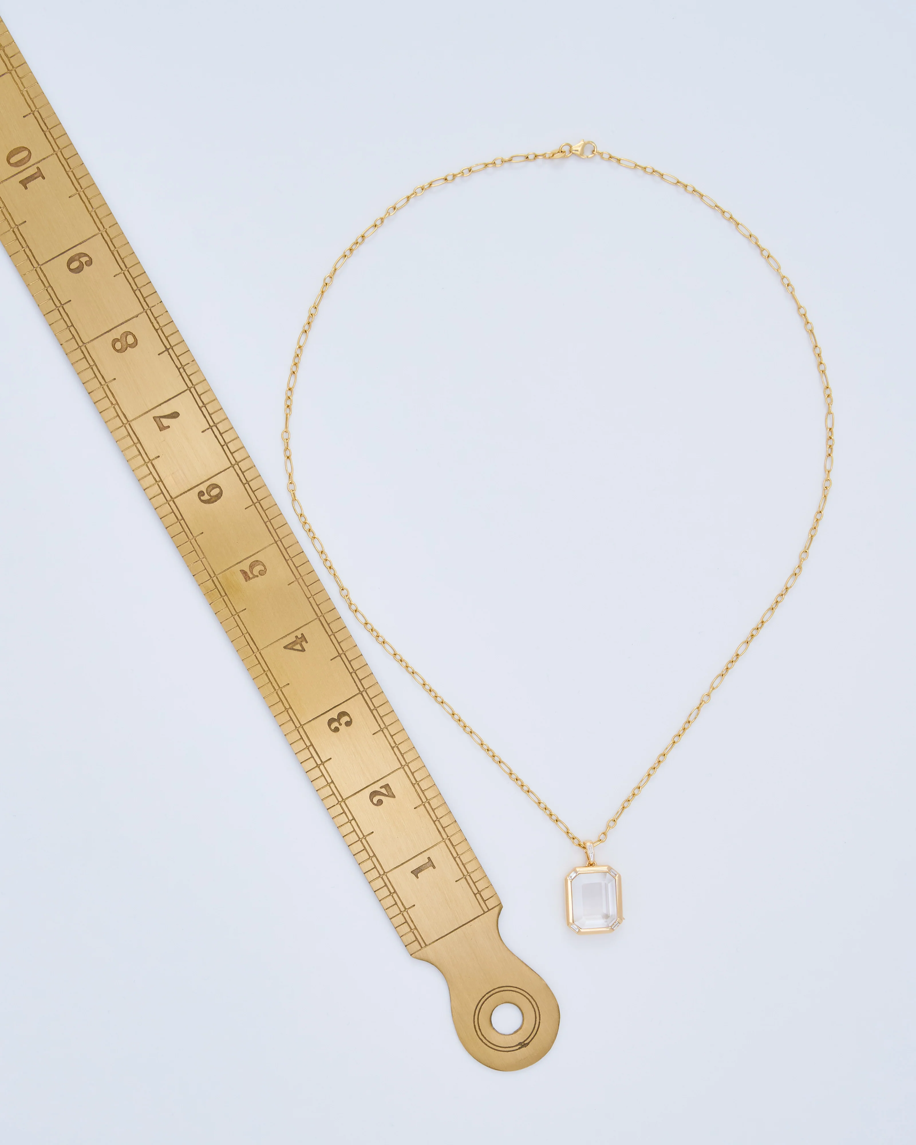 quatro baguette figaro locket necklace set - Image 10