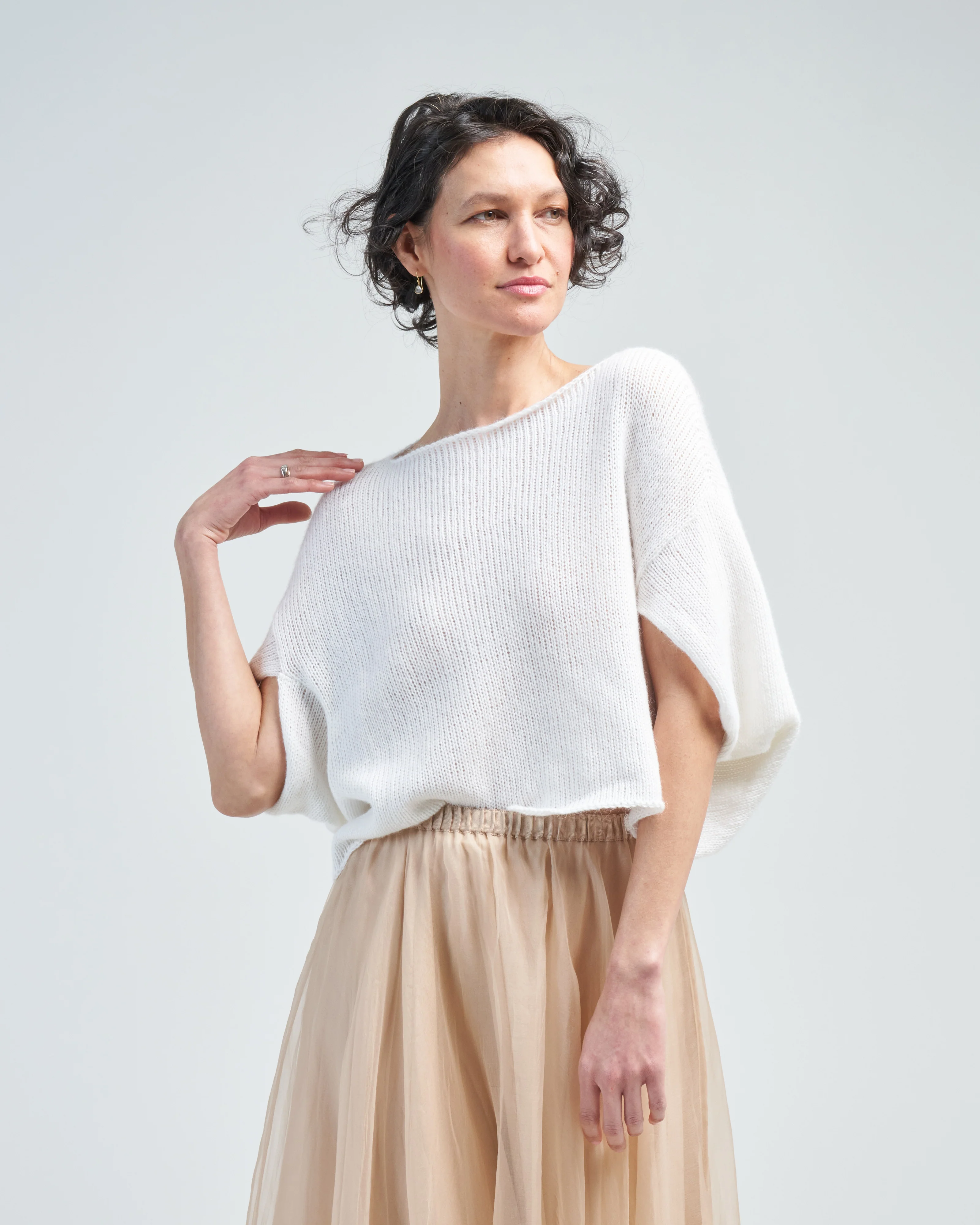 cotton blend knit top - Image 2