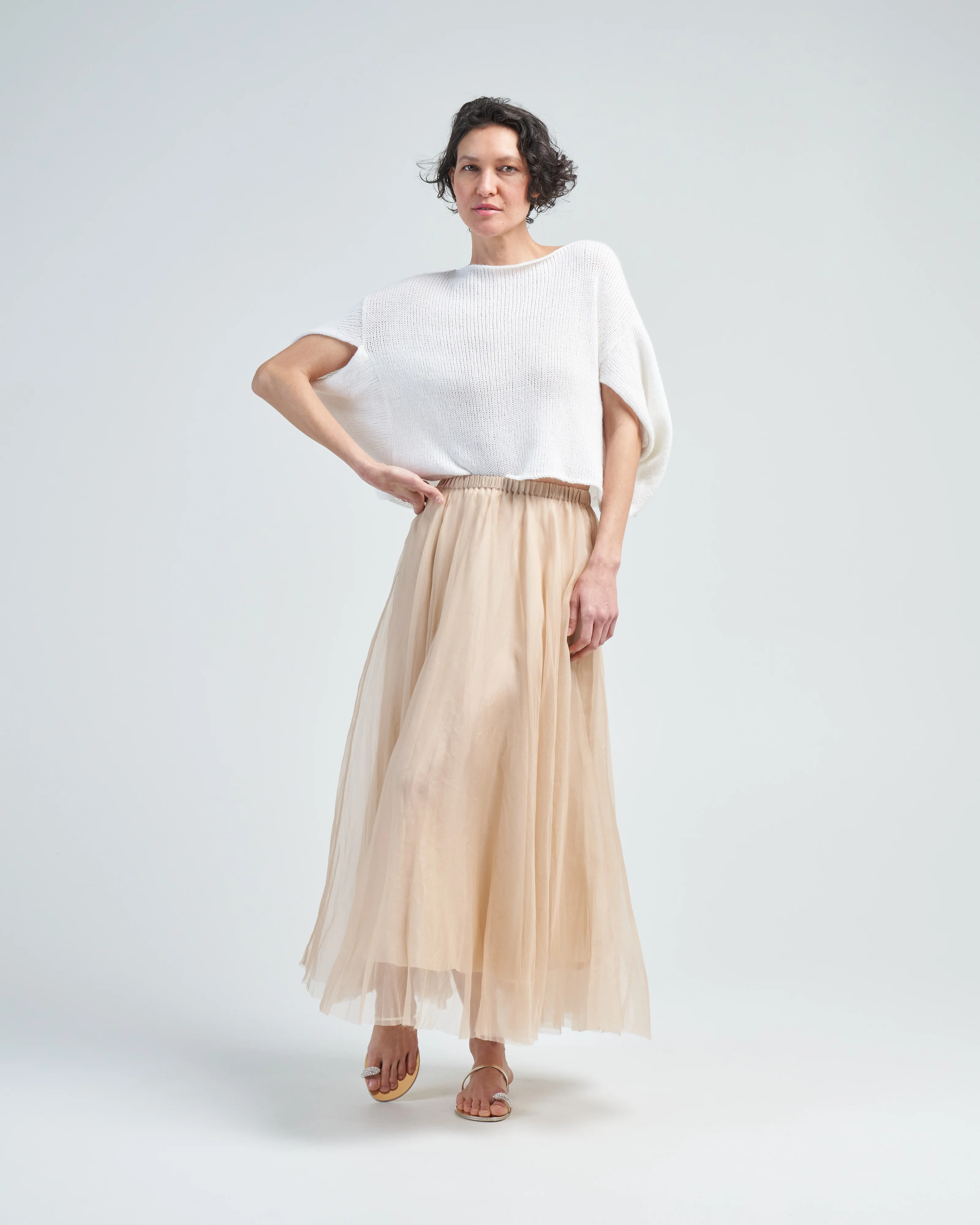 cotton blend knit top - Image 3