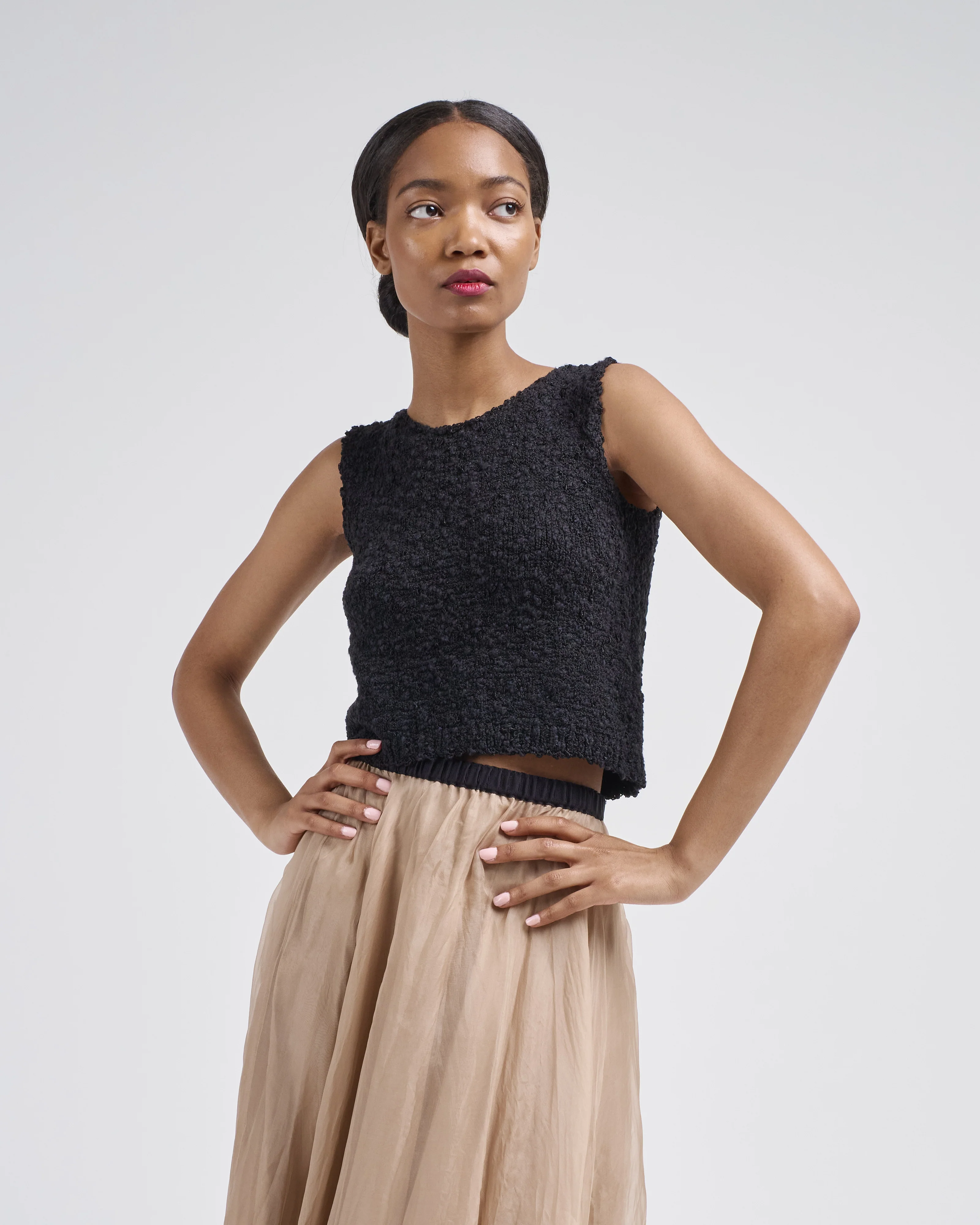 crop sleeveless knit - Image 3