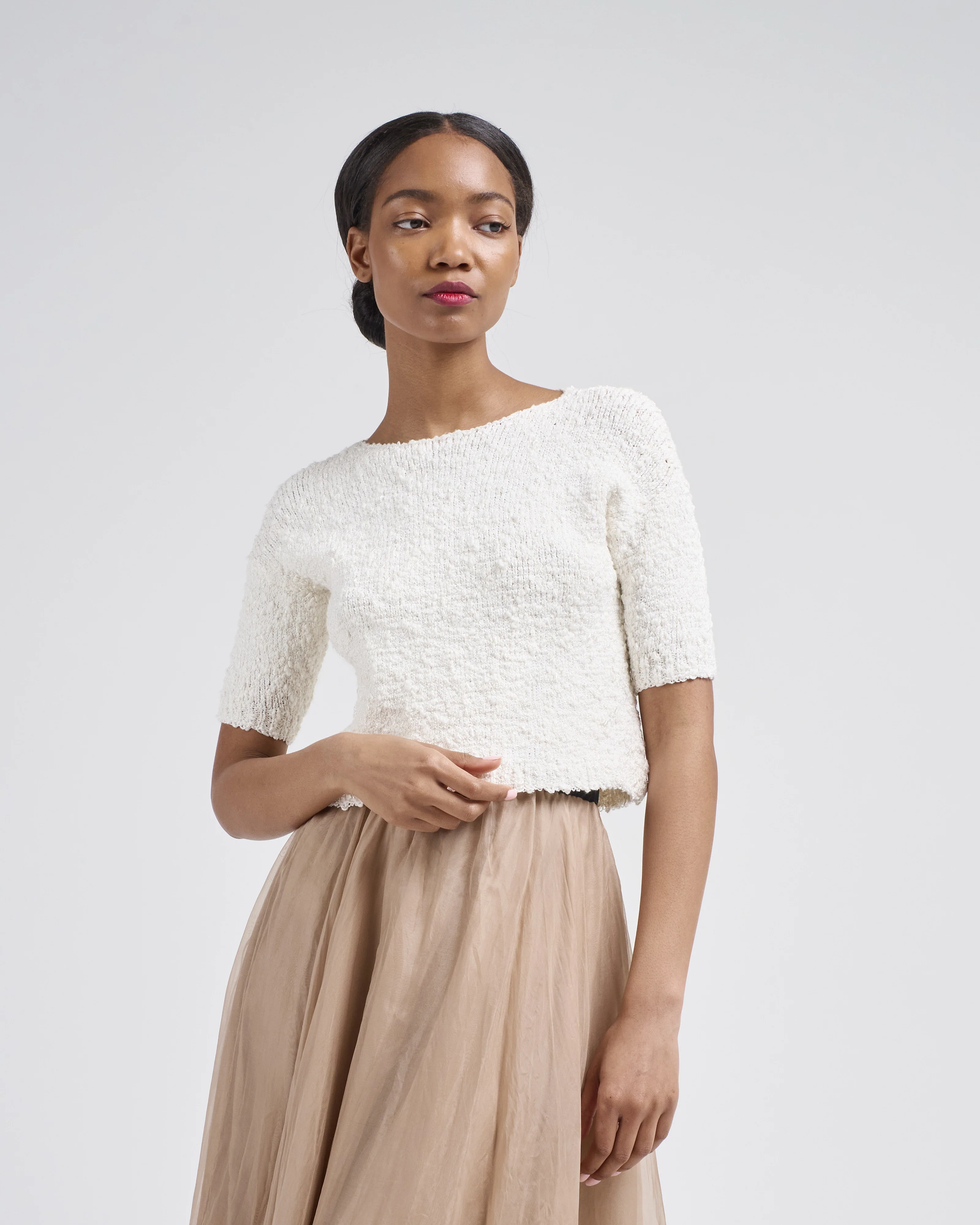 knit elbow top