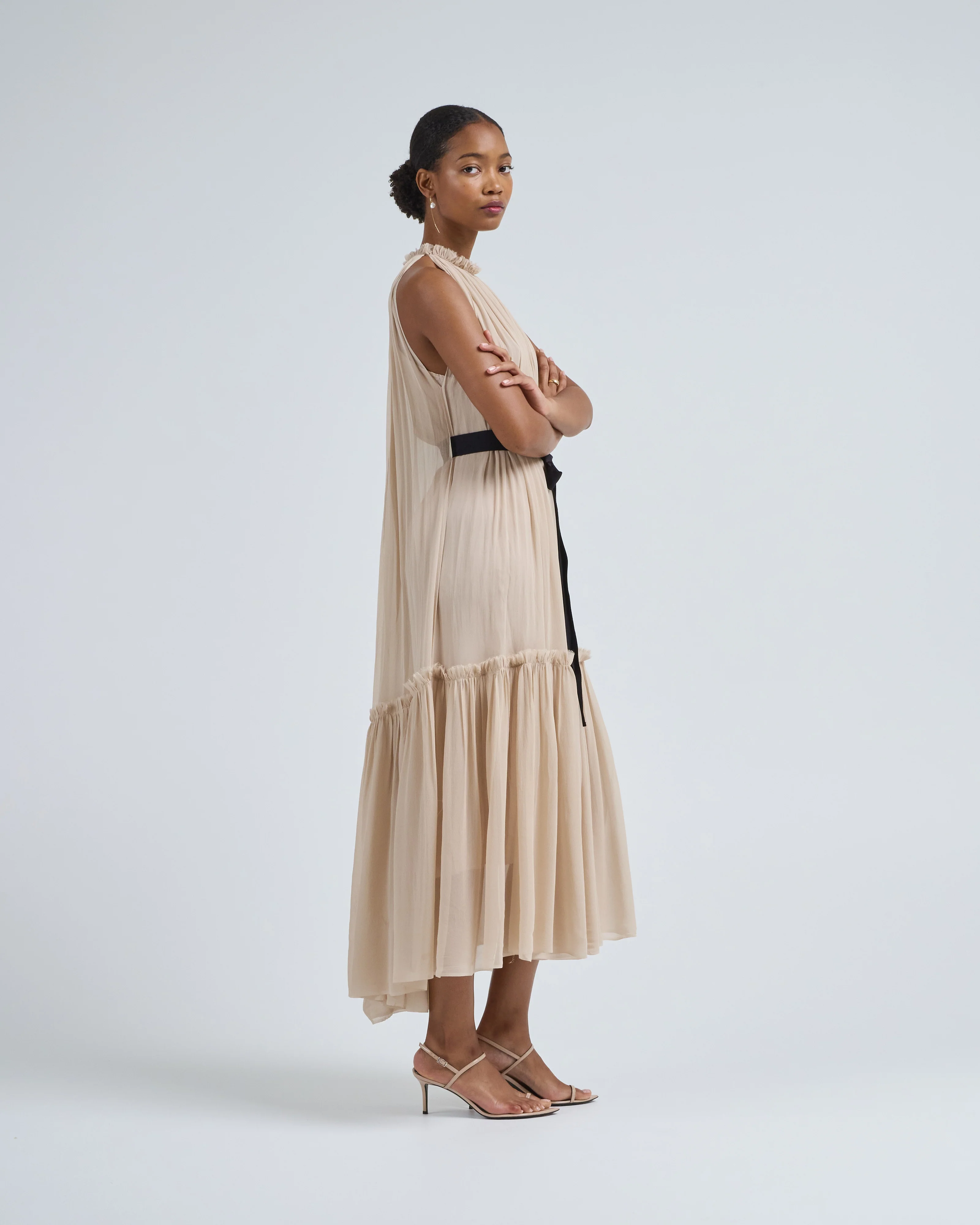 silk chiffon dress - Image 3