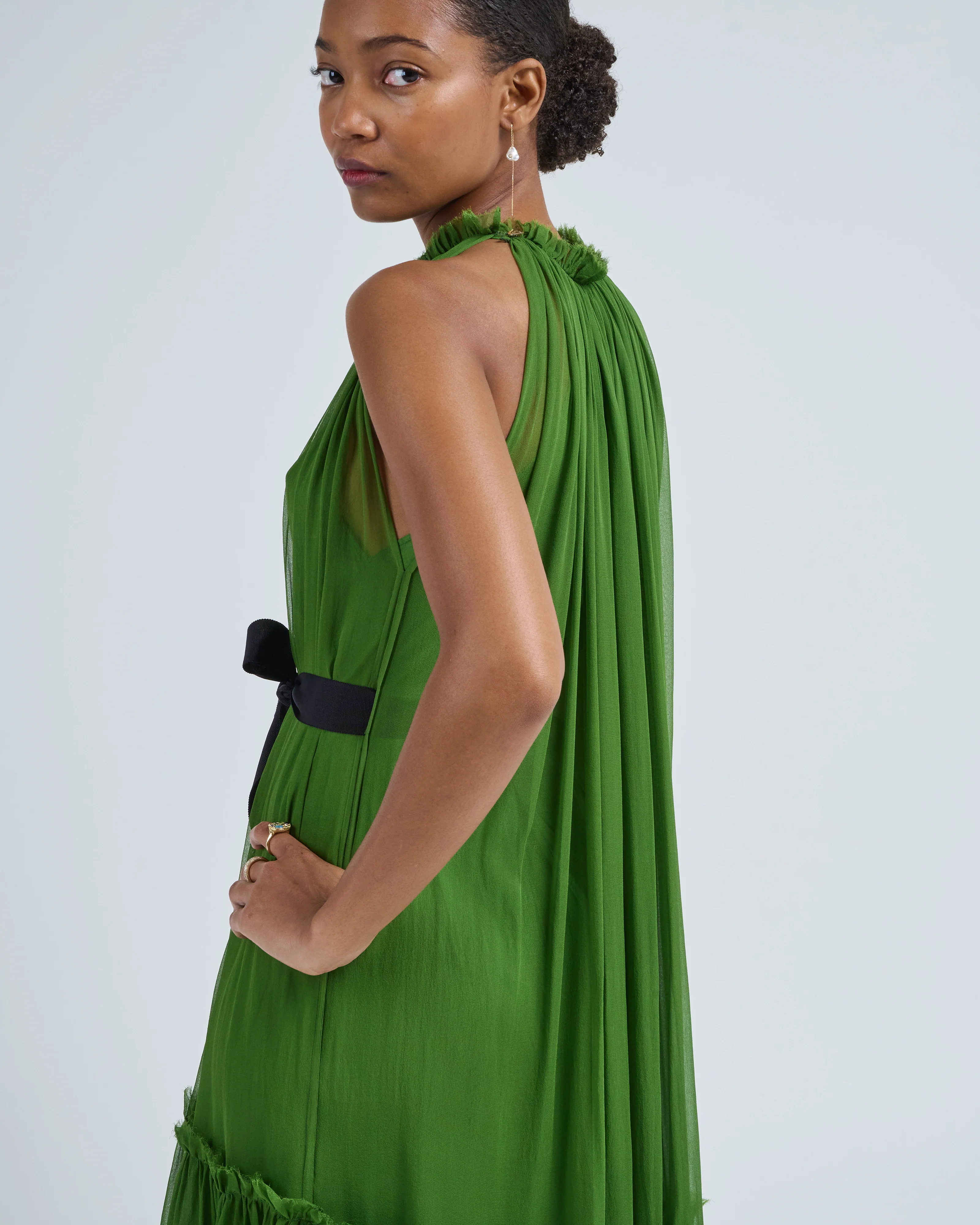 silk chiffon dress - Image 2
