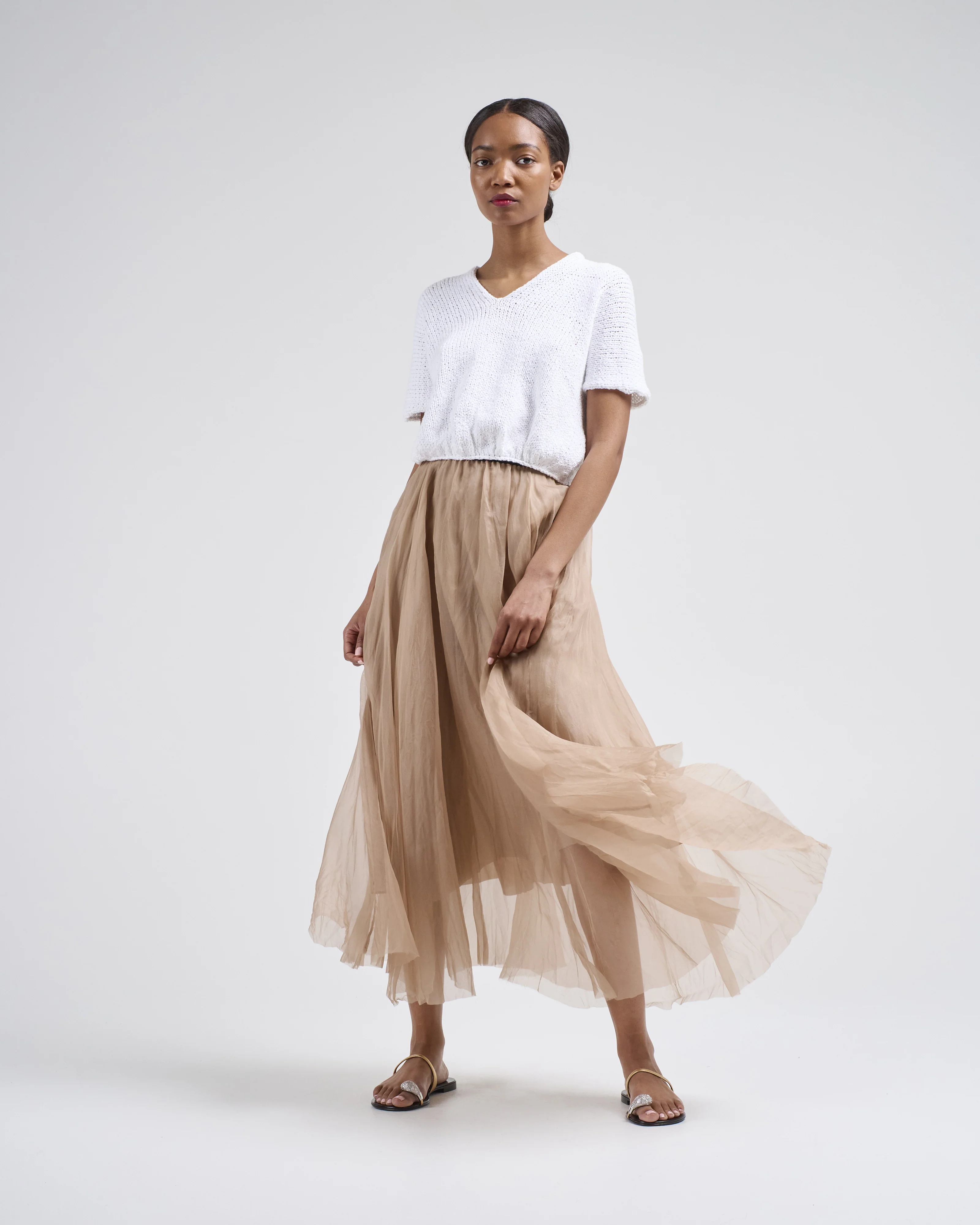 silk organza skirt