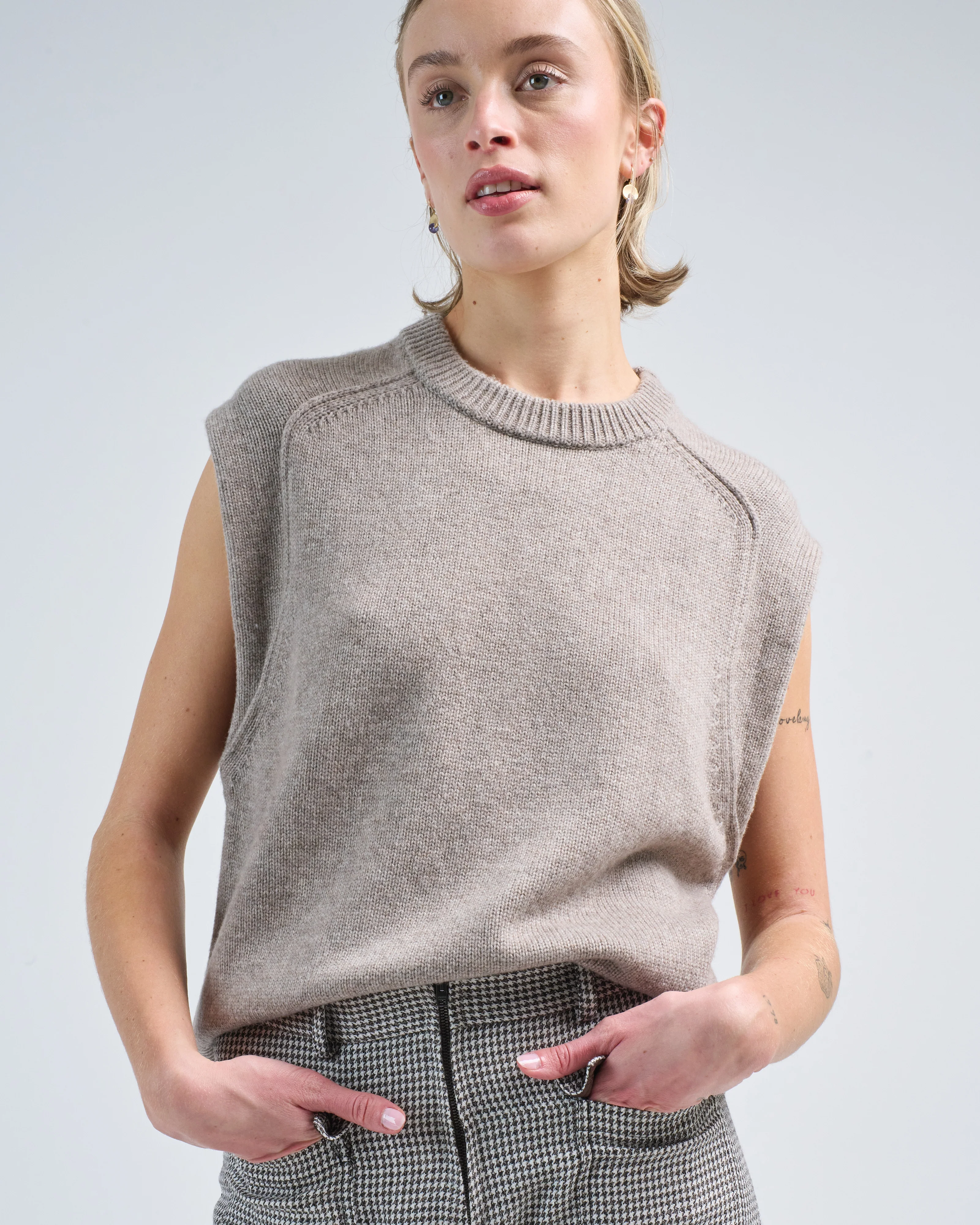 sleeveless boxy top - Image 3
