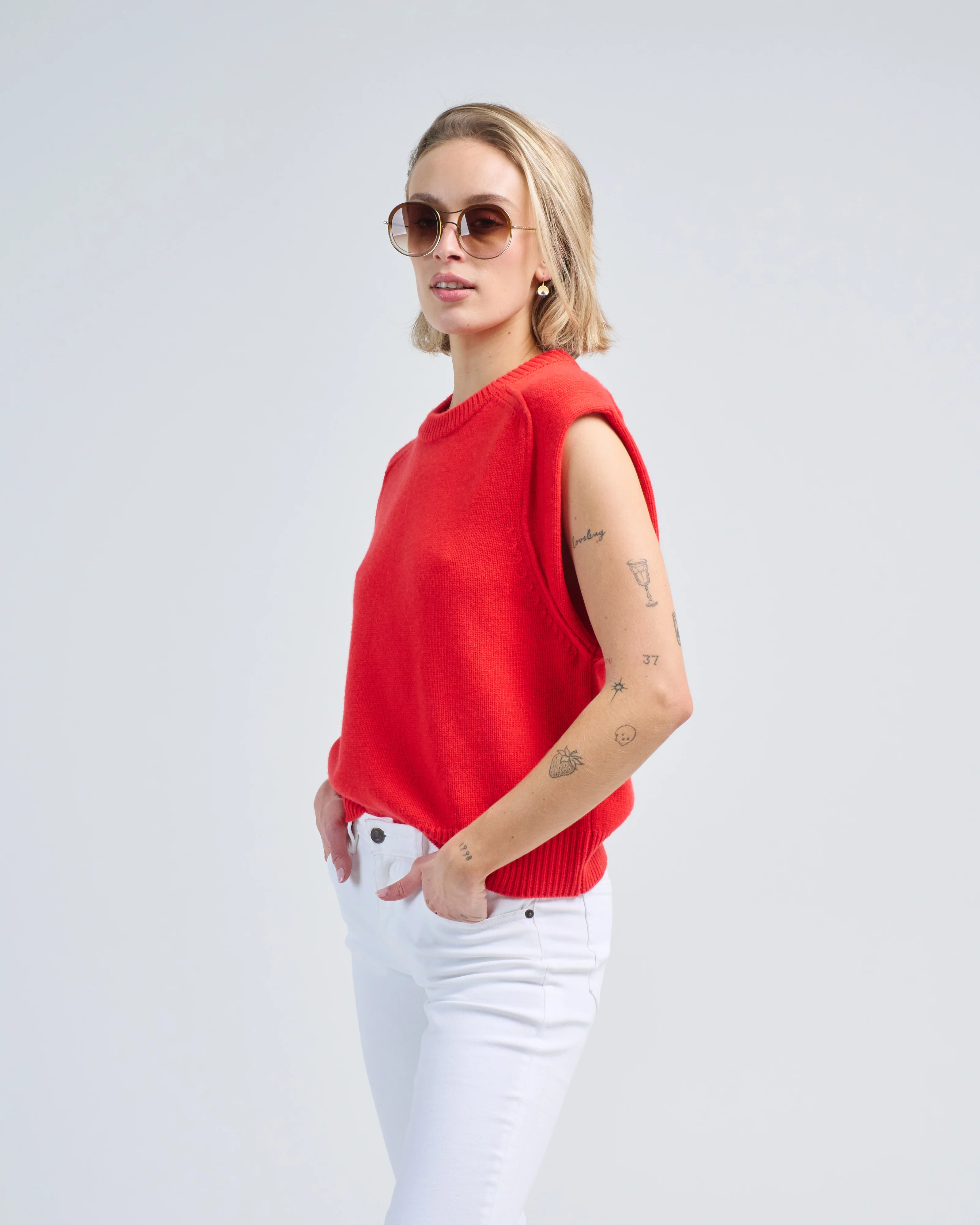 sleeveless boxy top - Image 2