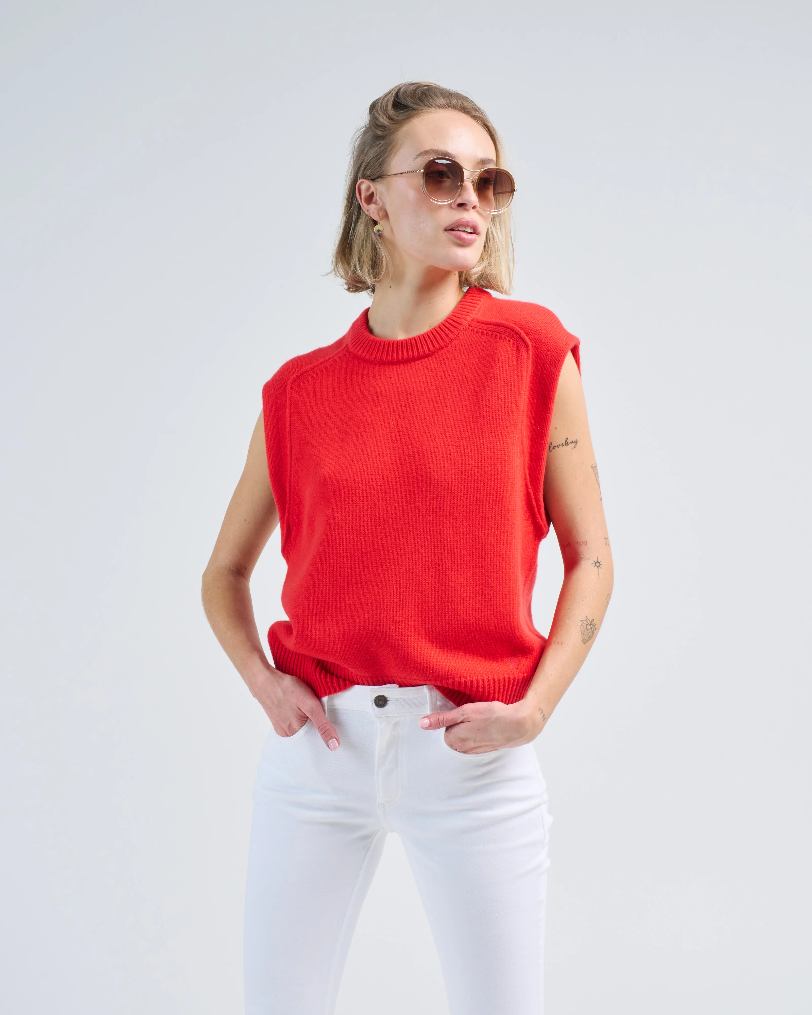 sleeveless boxy top - Image 3