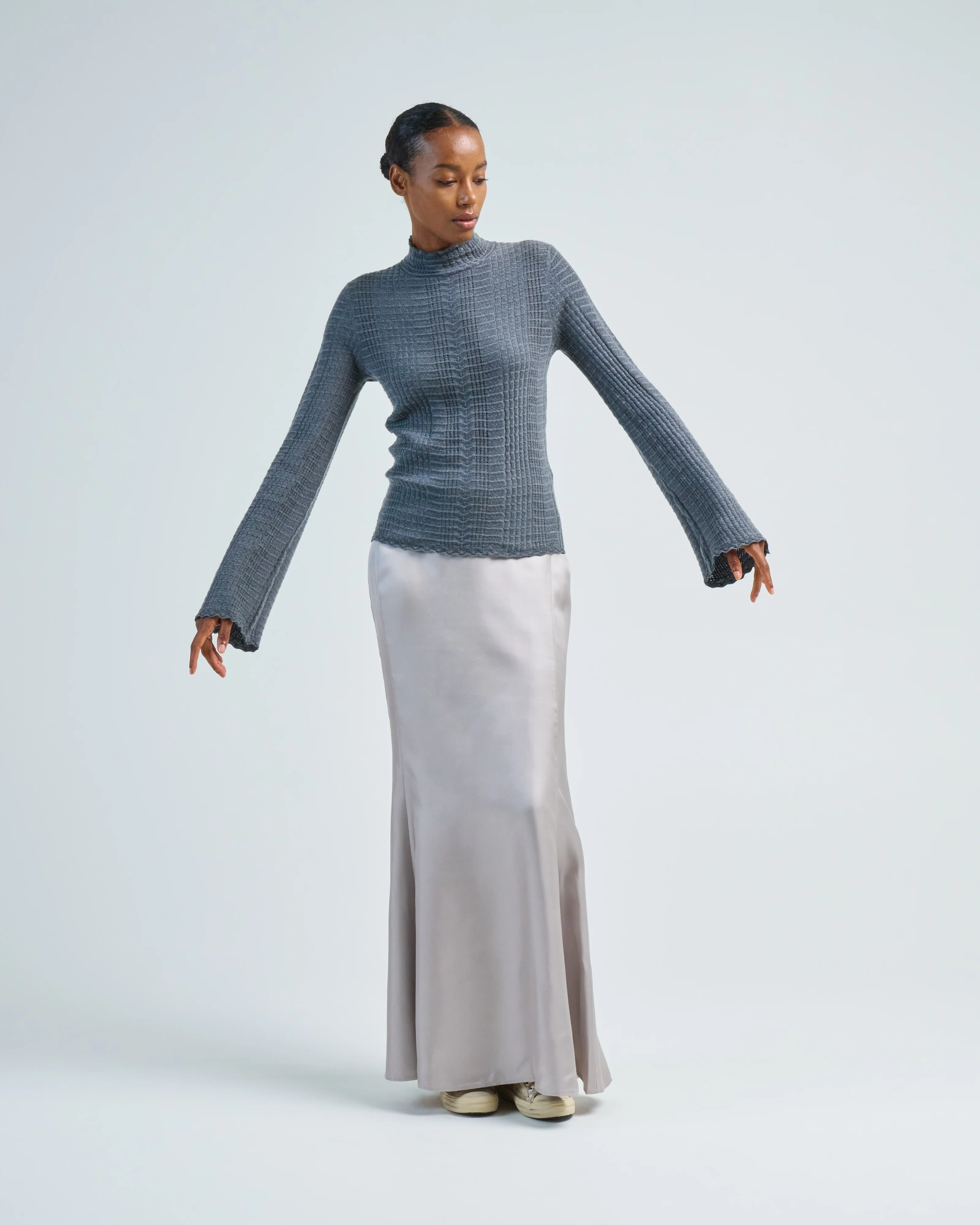 thin lace turtleneck - Image 2