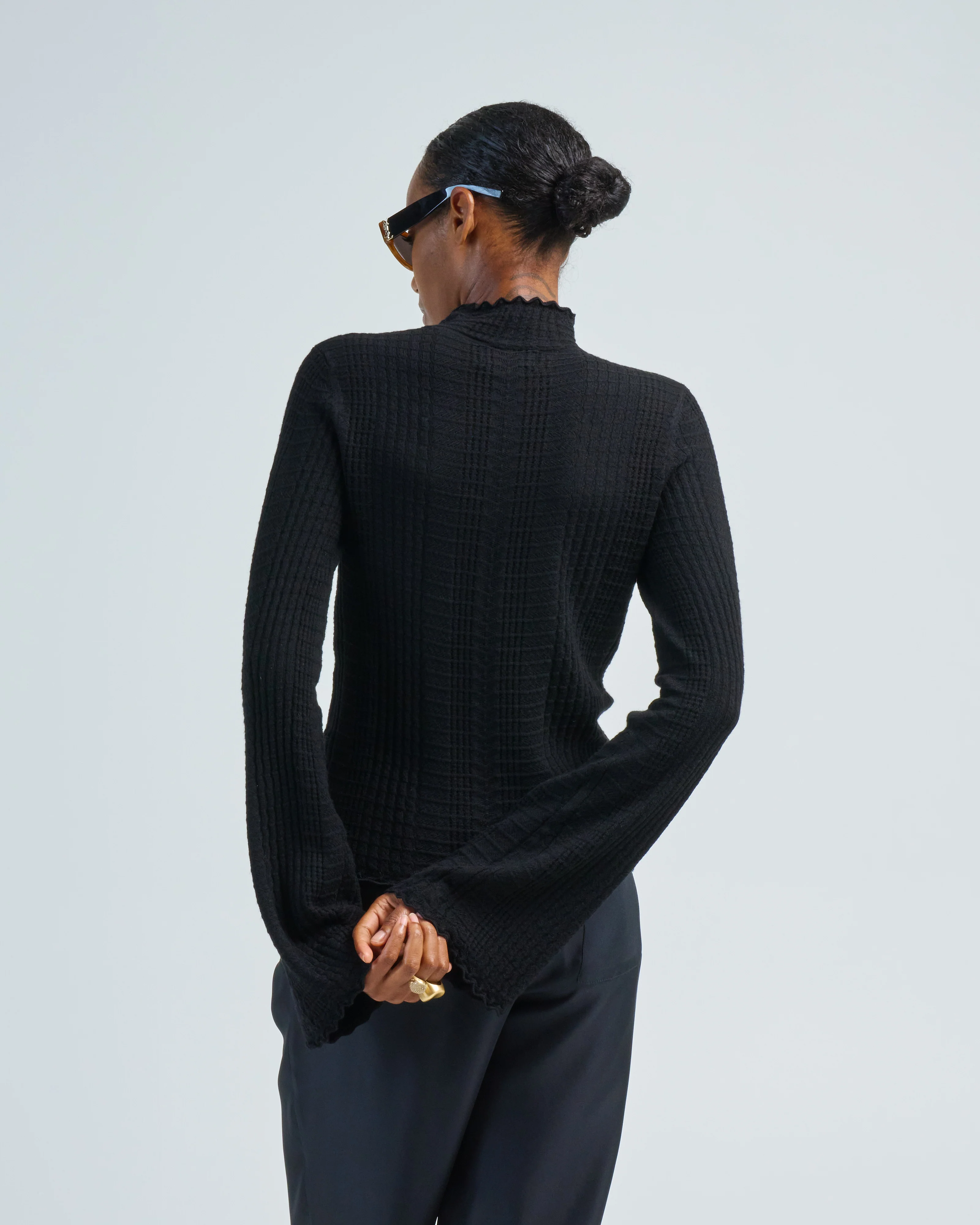 thin lace turtleneck - Image 4