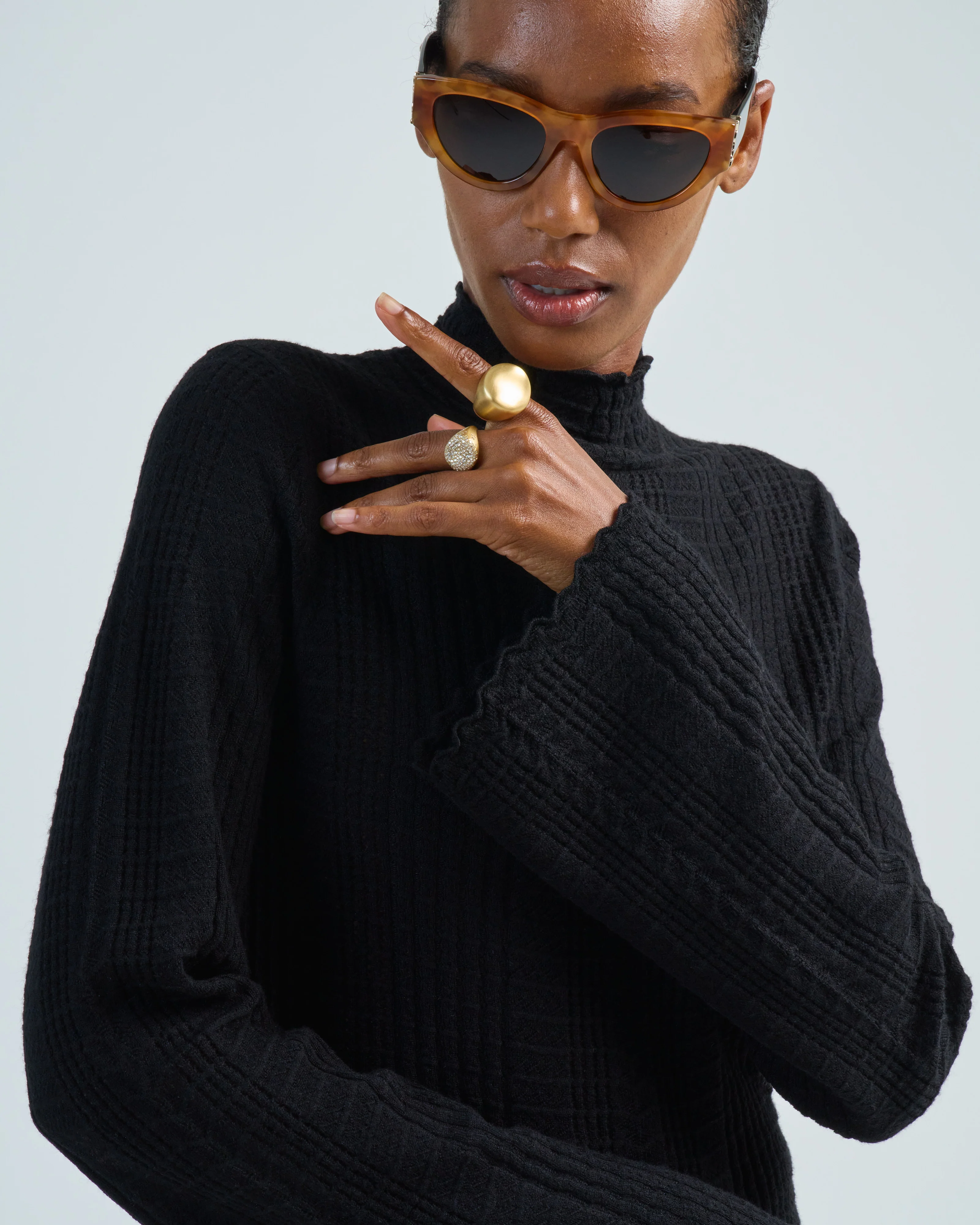 thin lace turtleneck - Image 5