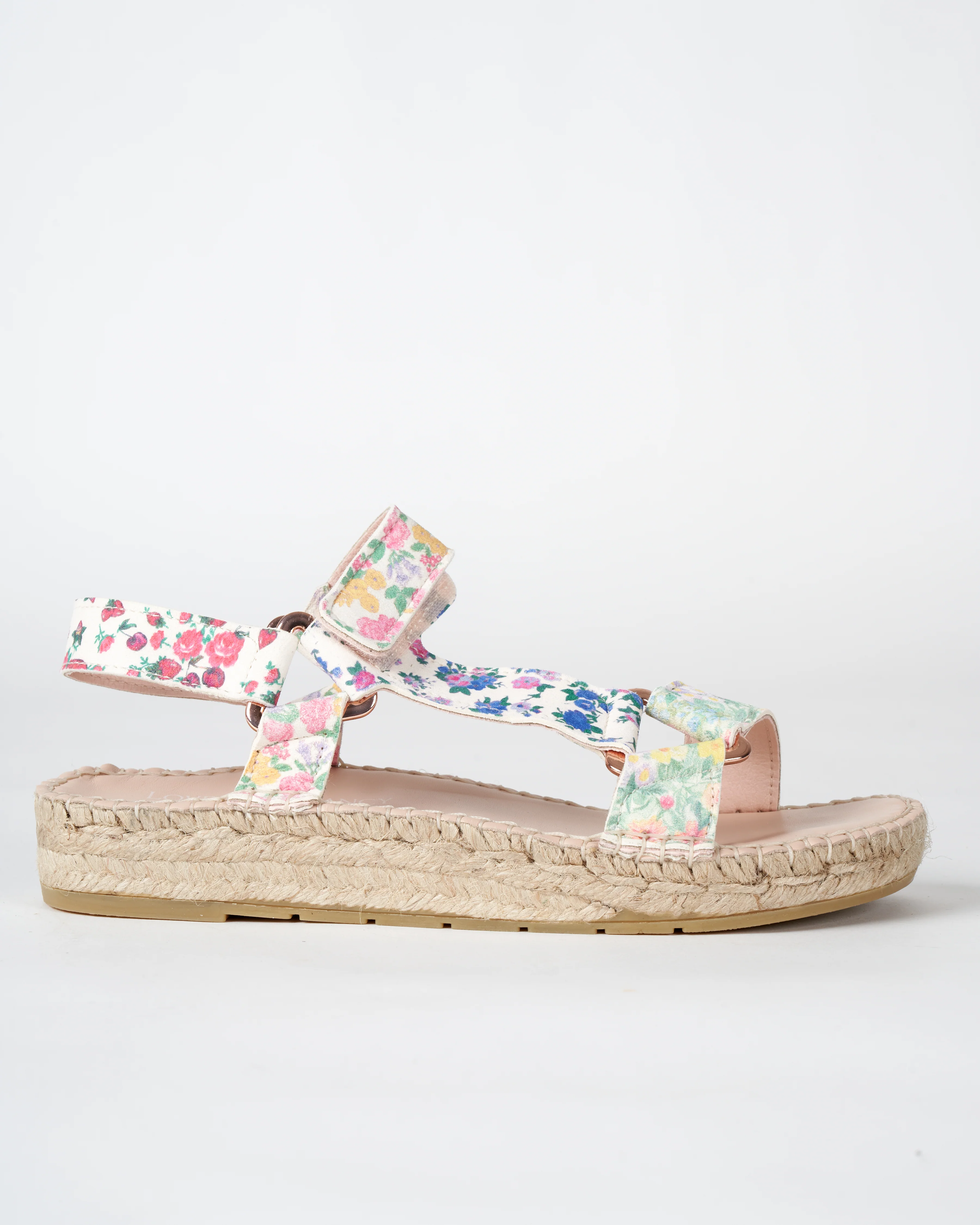 hiking sandals - mixed flowers flat sandal - Image 2