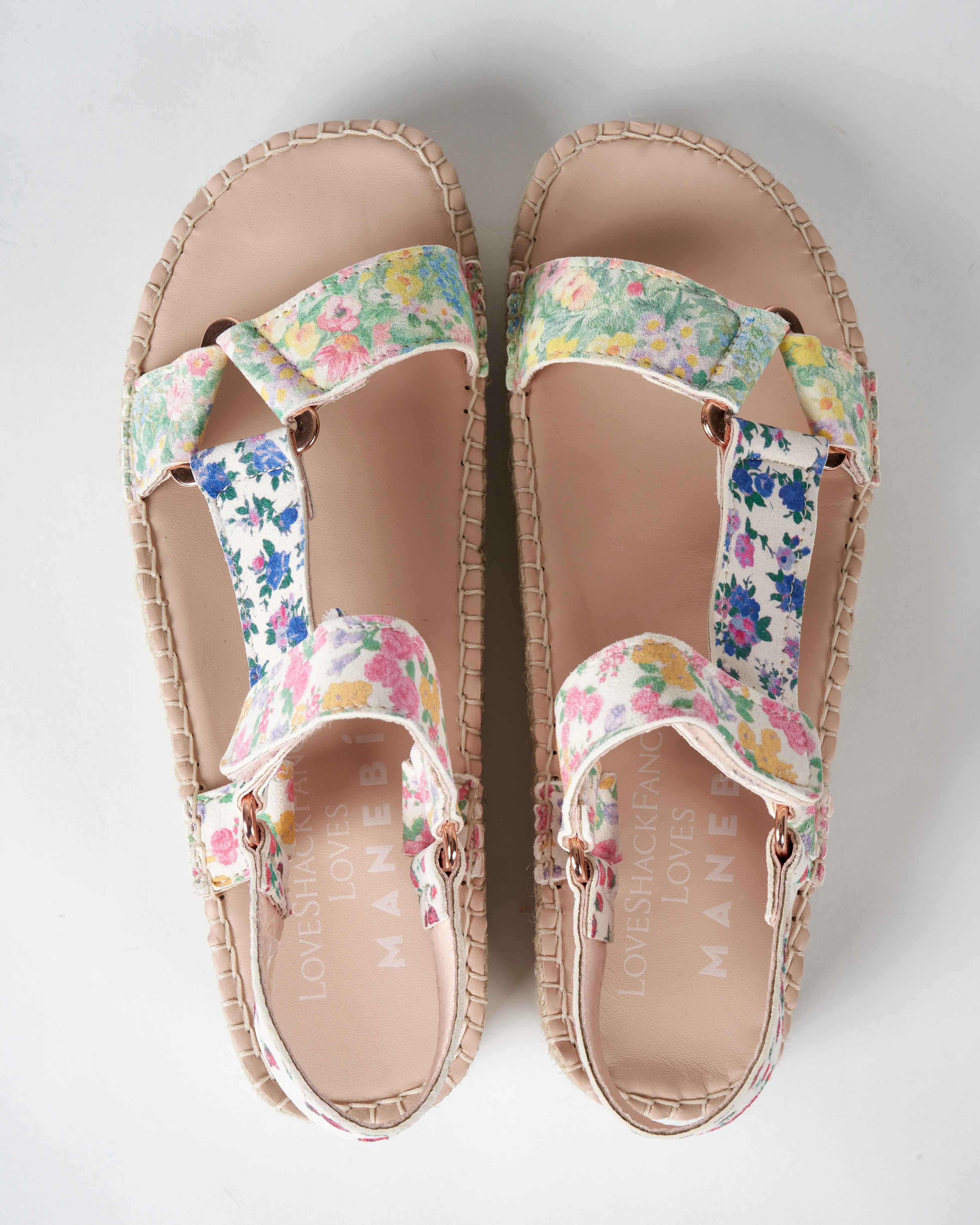 hiking sandals - mixed flowers flat sandal - Image 3