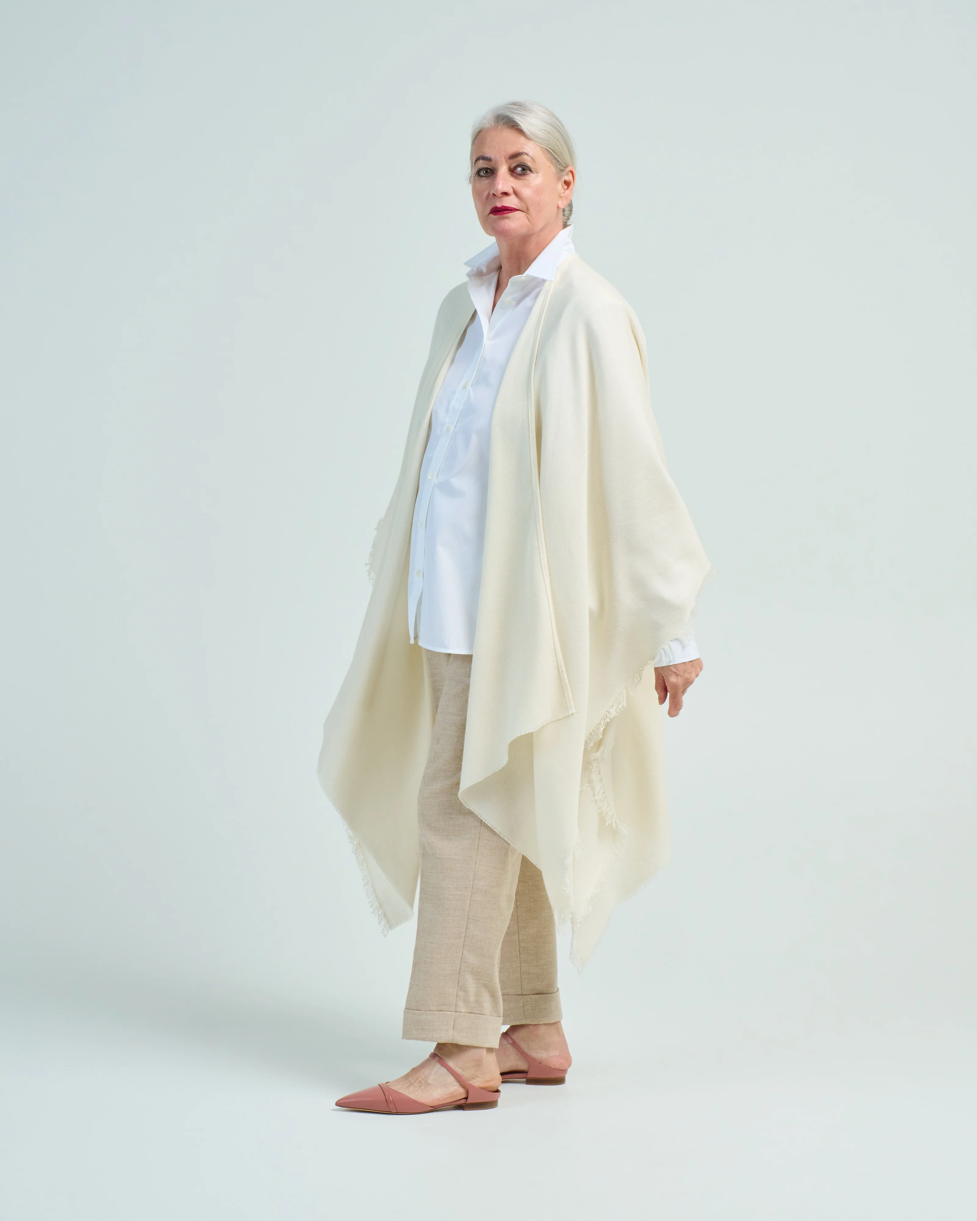 cashmere/silk woven over dyed wrap - Image 2