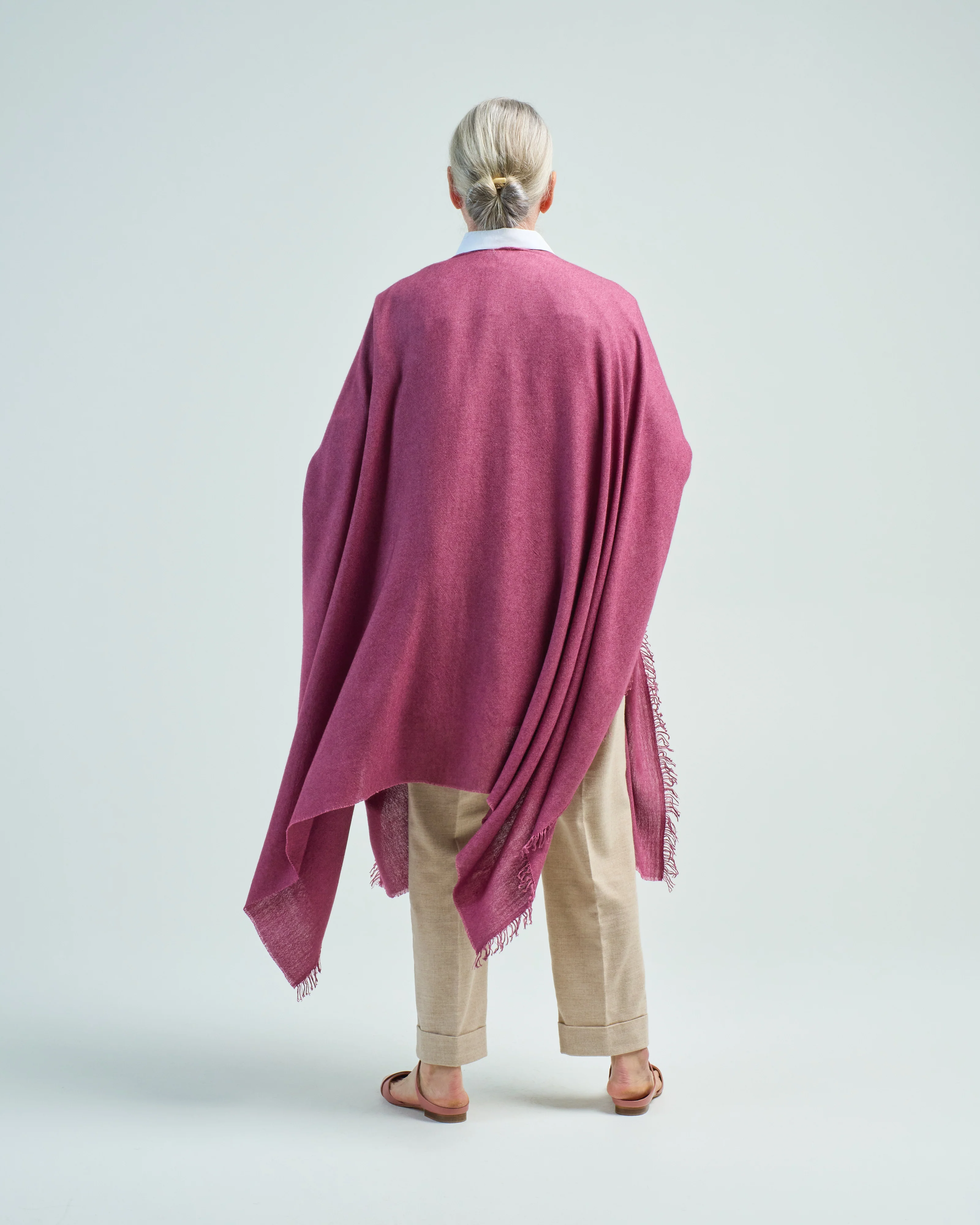 cashmere/silk woven over dyed wrap - Image 4