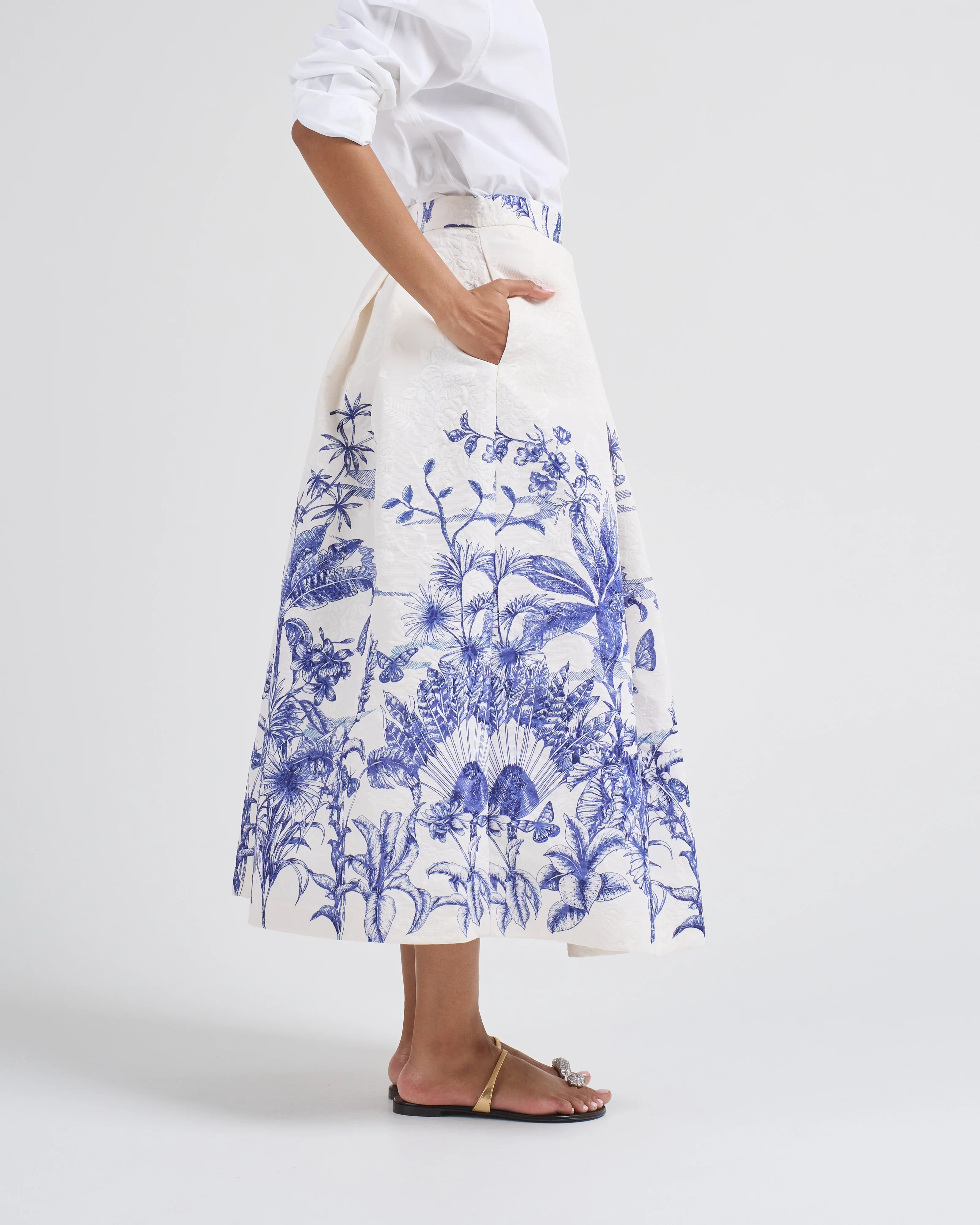 luna palm midi skirt - Image 4