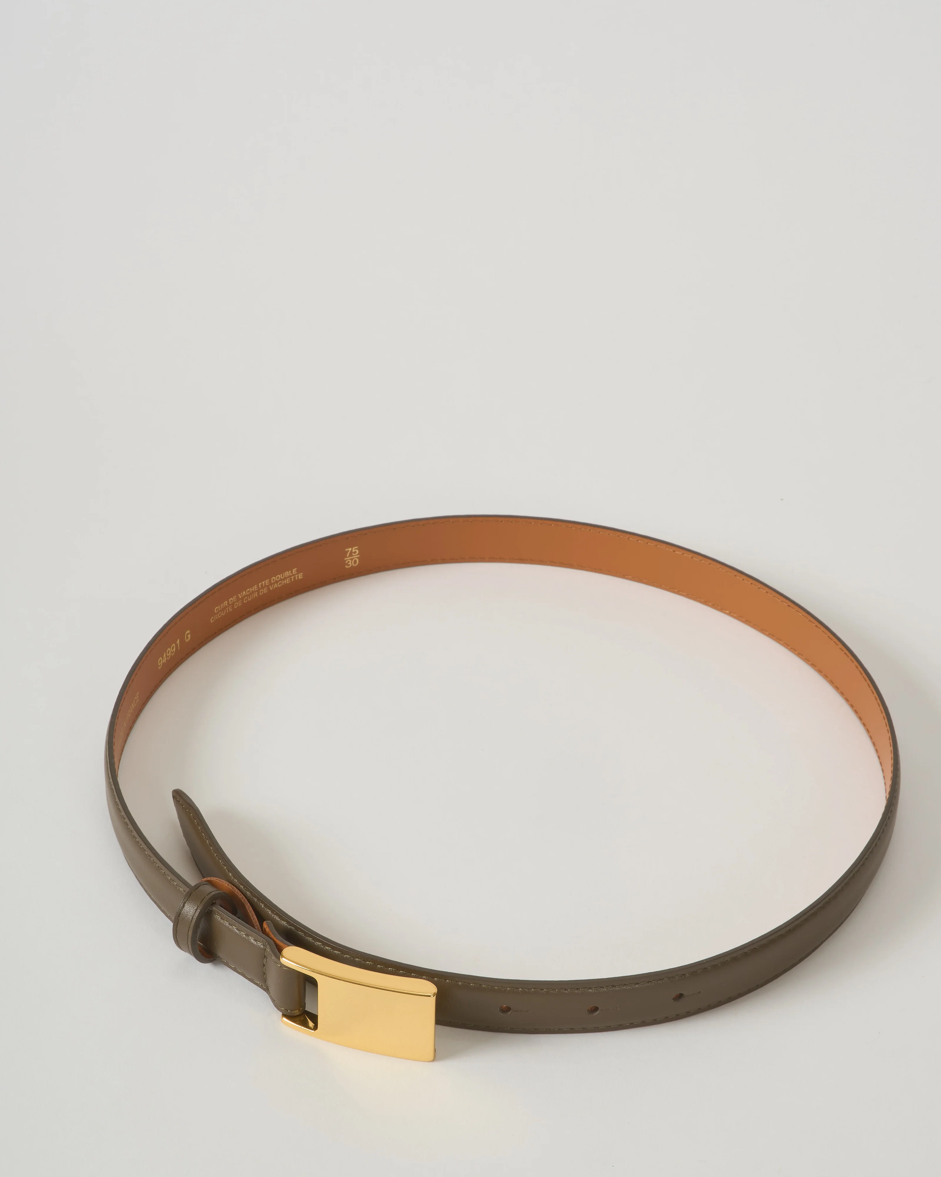 20mm belt in nappa leather lined crust leather - Image 3