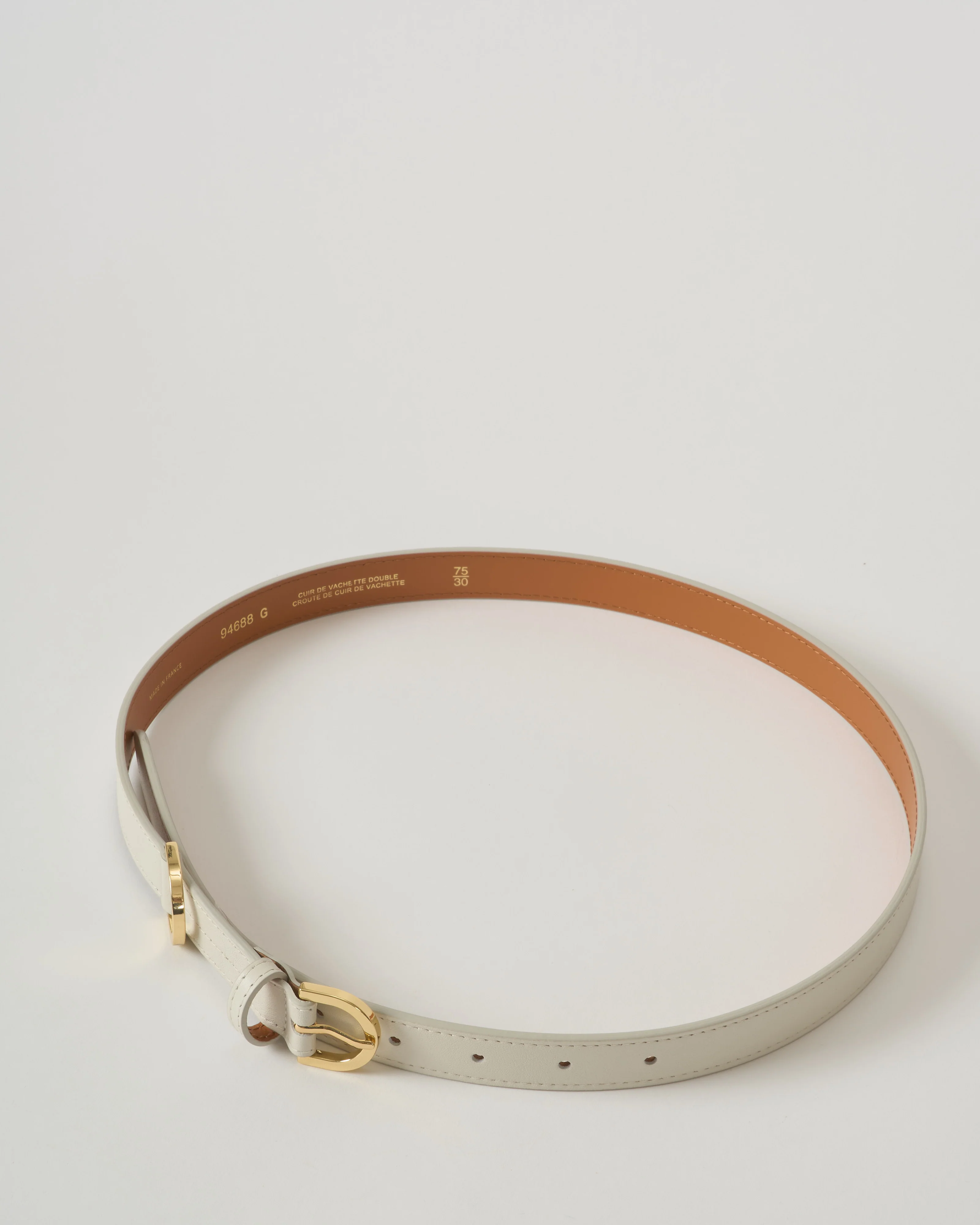 20mm belt in nappa leather lined crust leather - Image 3