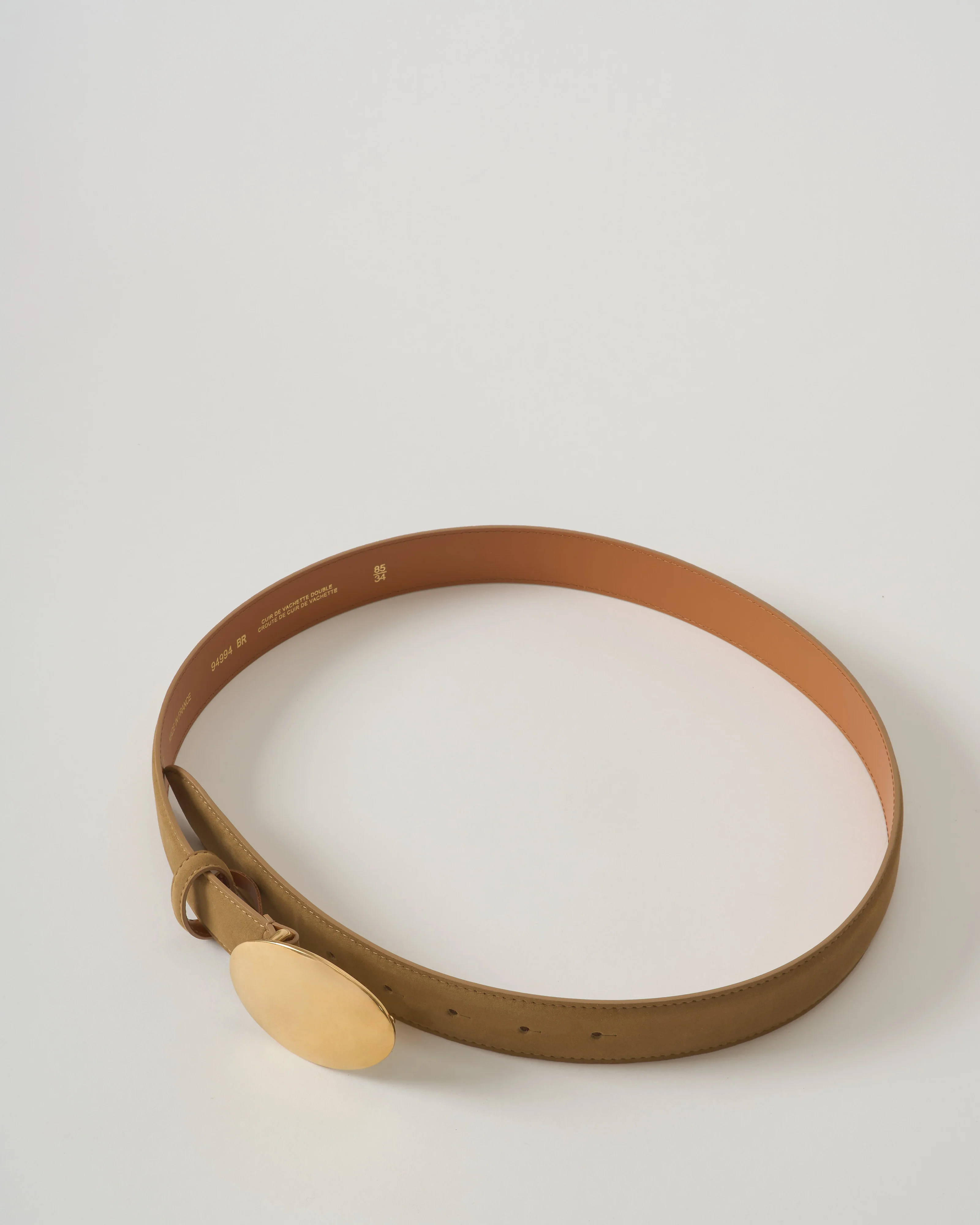 30mm belt in nubuck leather lined crust leather - Image 3