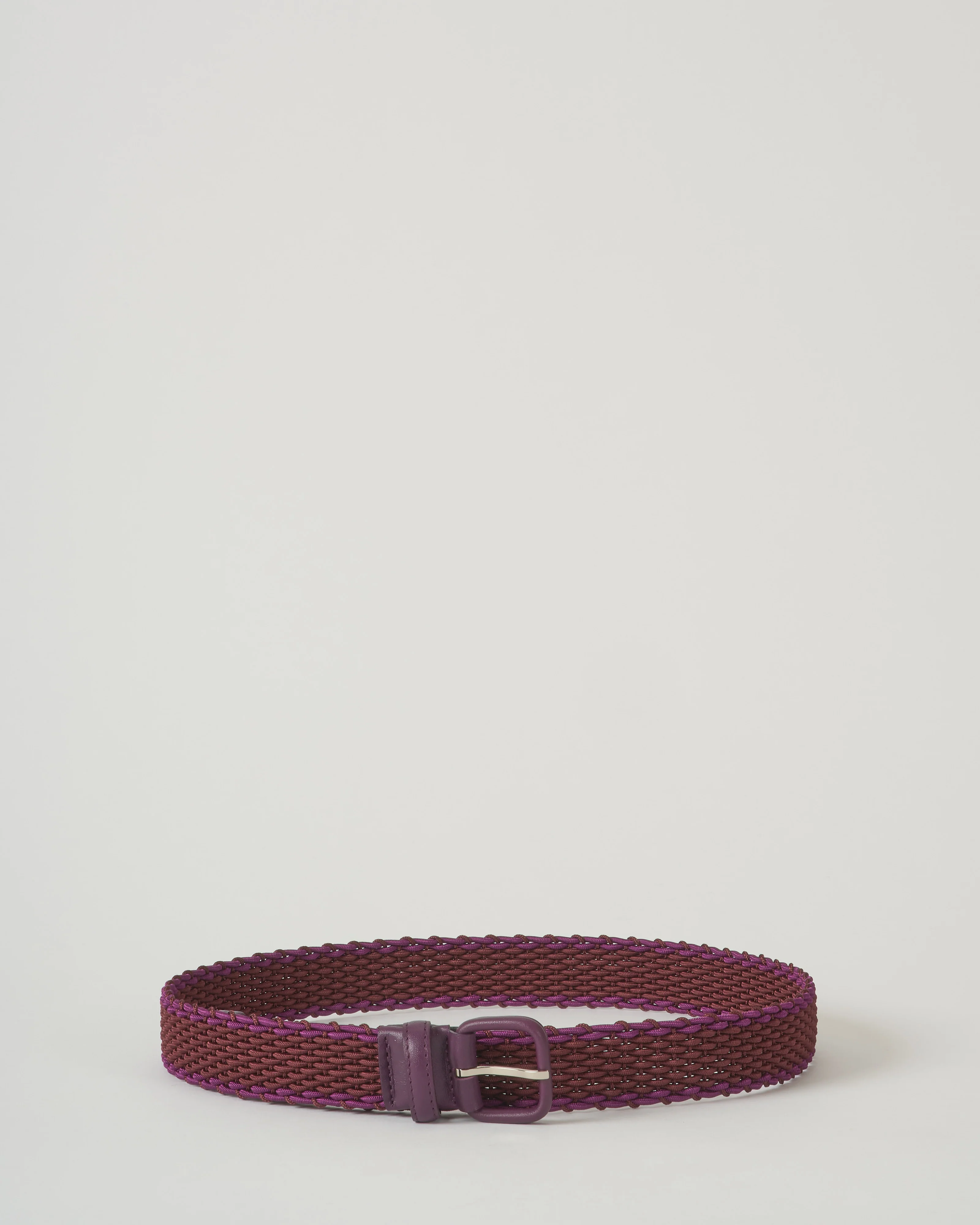 30mm hand braided belt w/ leather covered buckle