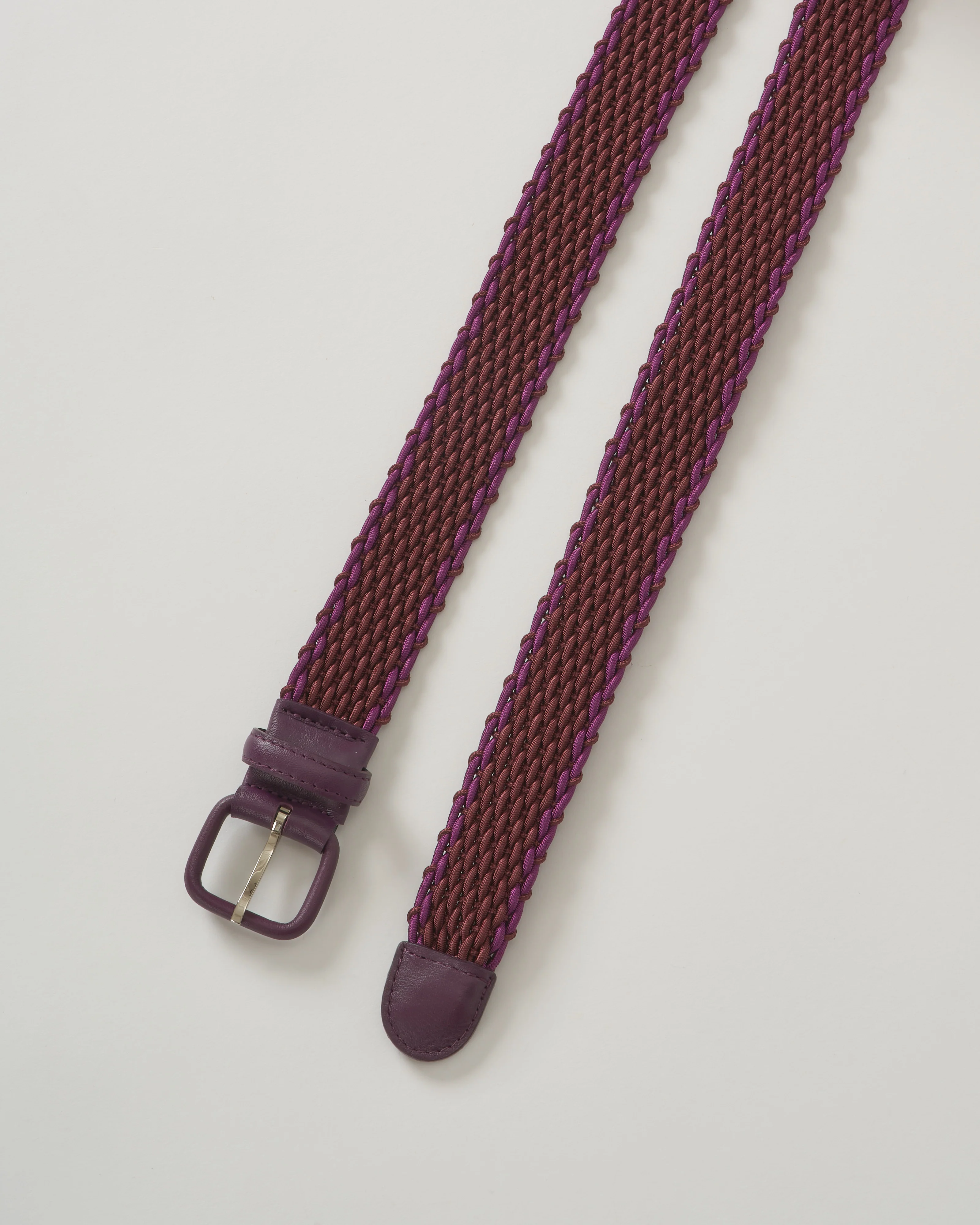 30mm hand braided belt w/ leather covered buckle - Image 2