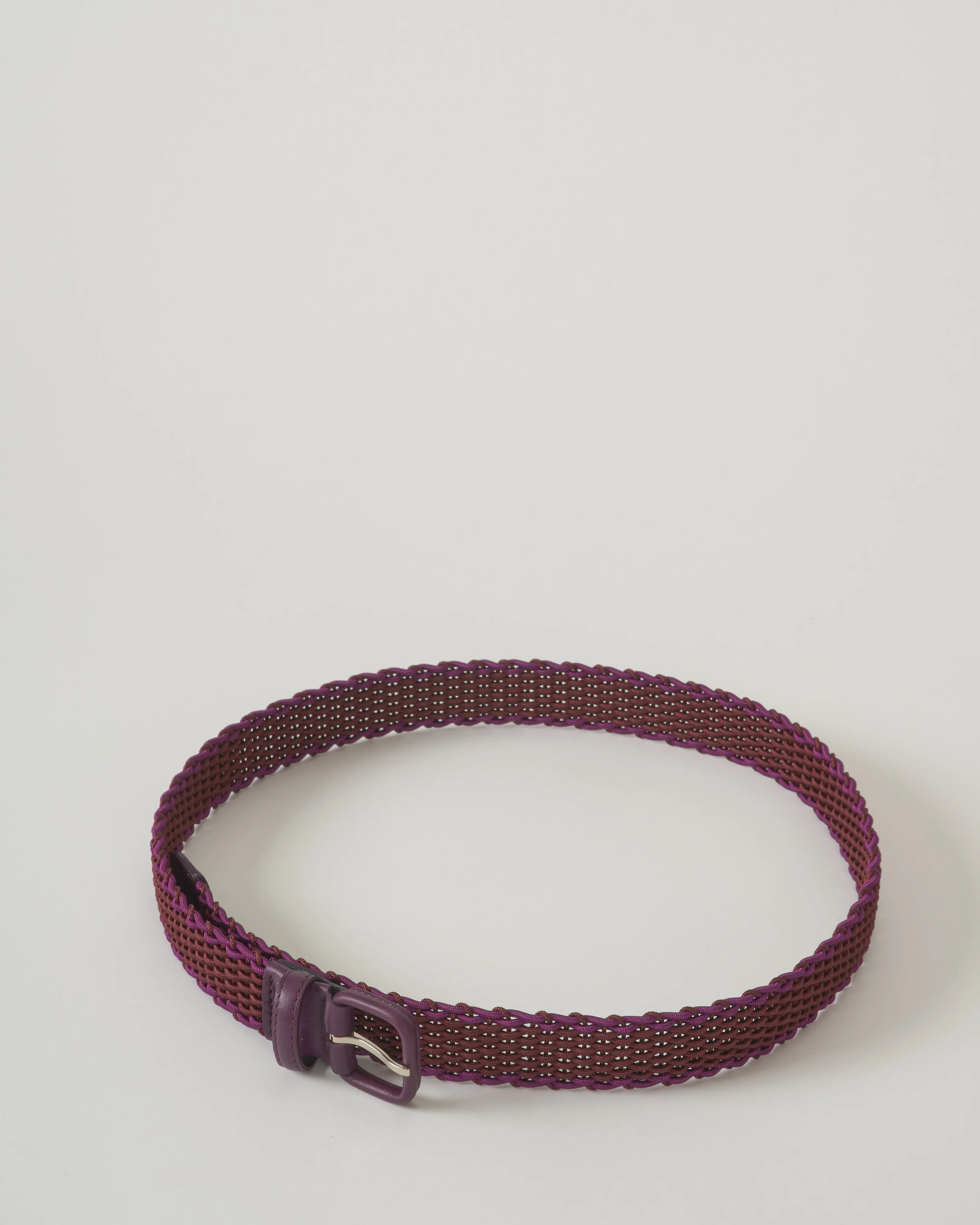 30mm hand braided belt w/ leather covered buckle - Image 3