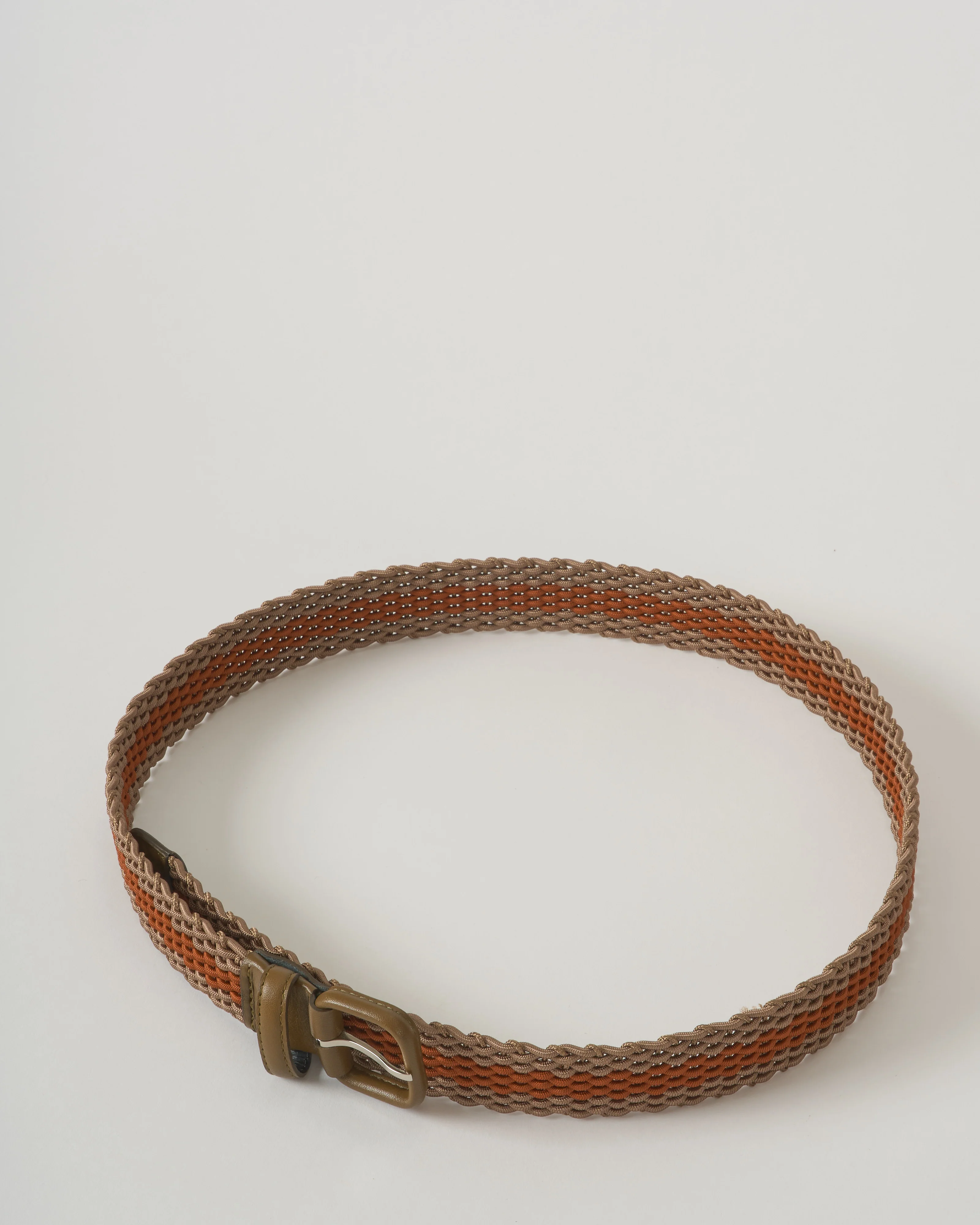 30mm hand braided belt w/ leather covered buckle - Image 3