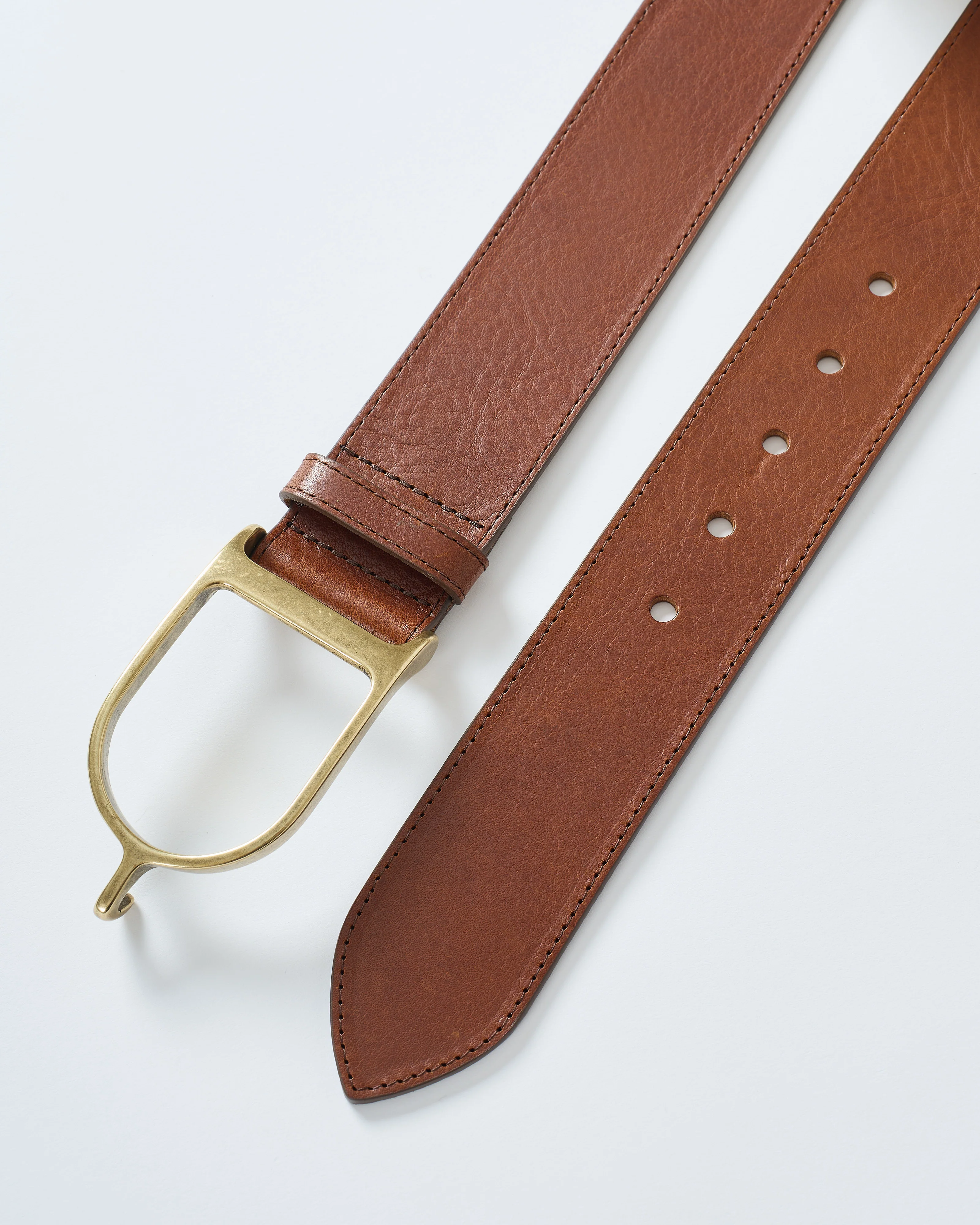 spur buckle pebbled leather belt - Image 2