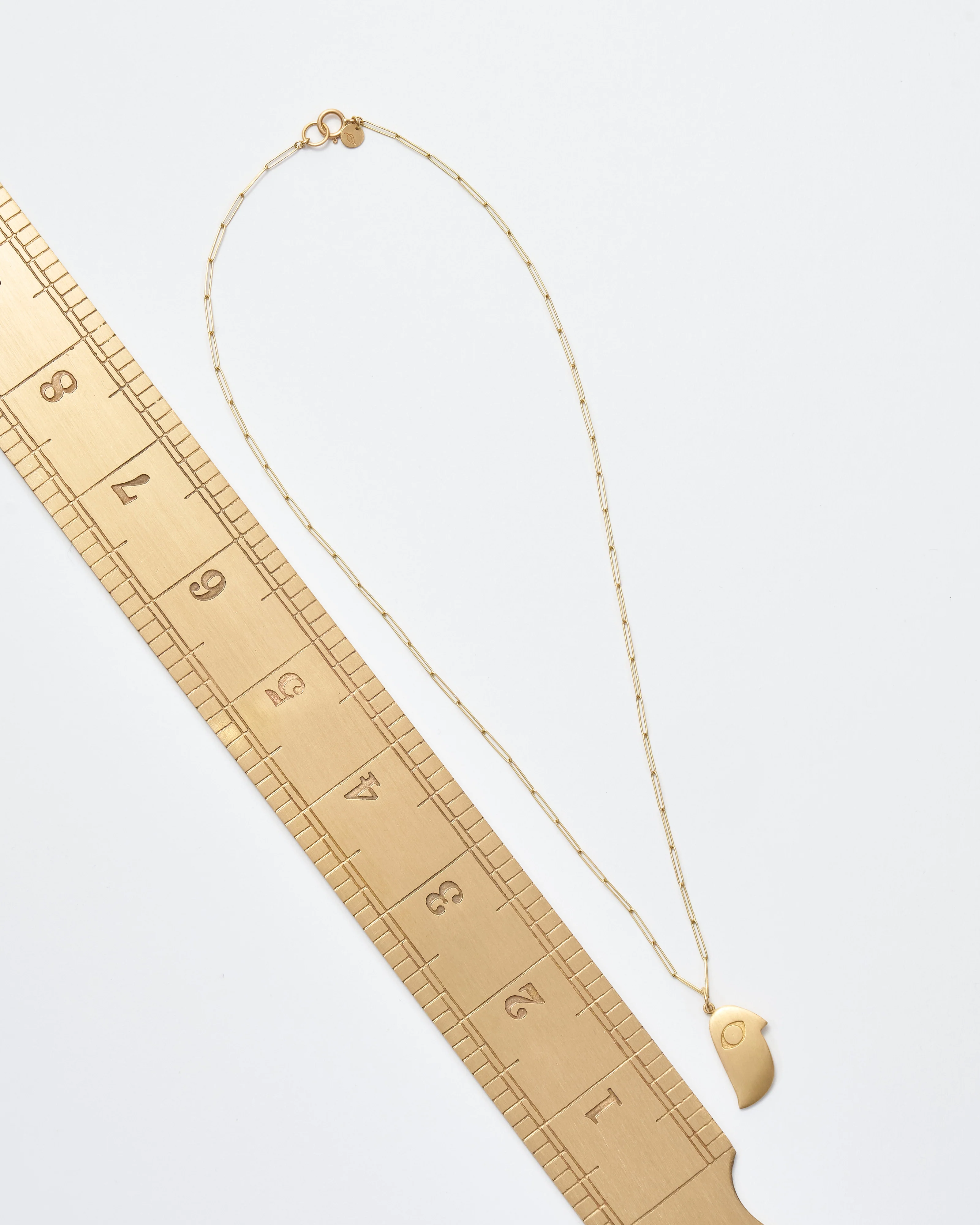 bird face pendant necklace - gold - Image 6