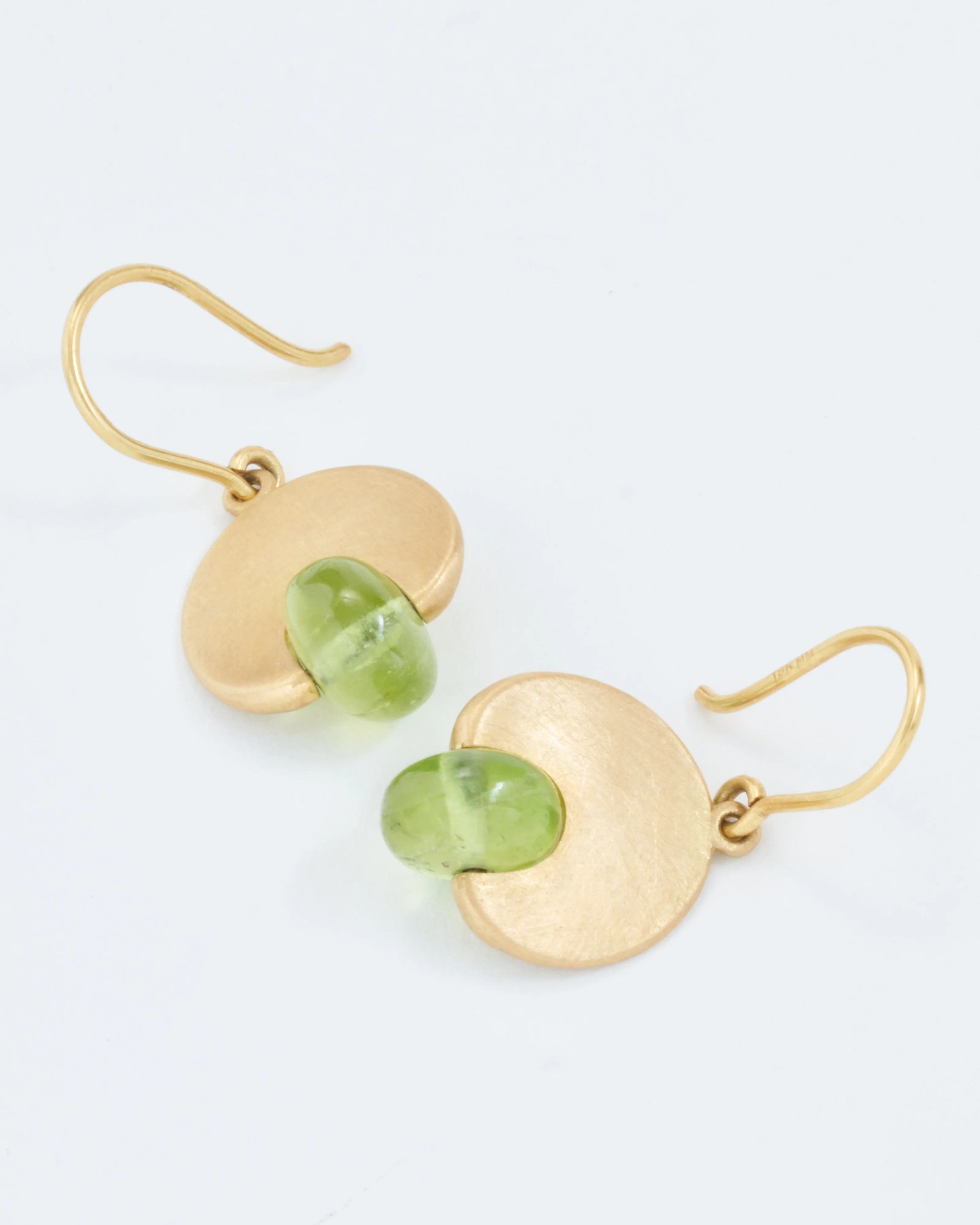 peridot lily pad earrings - Image 5