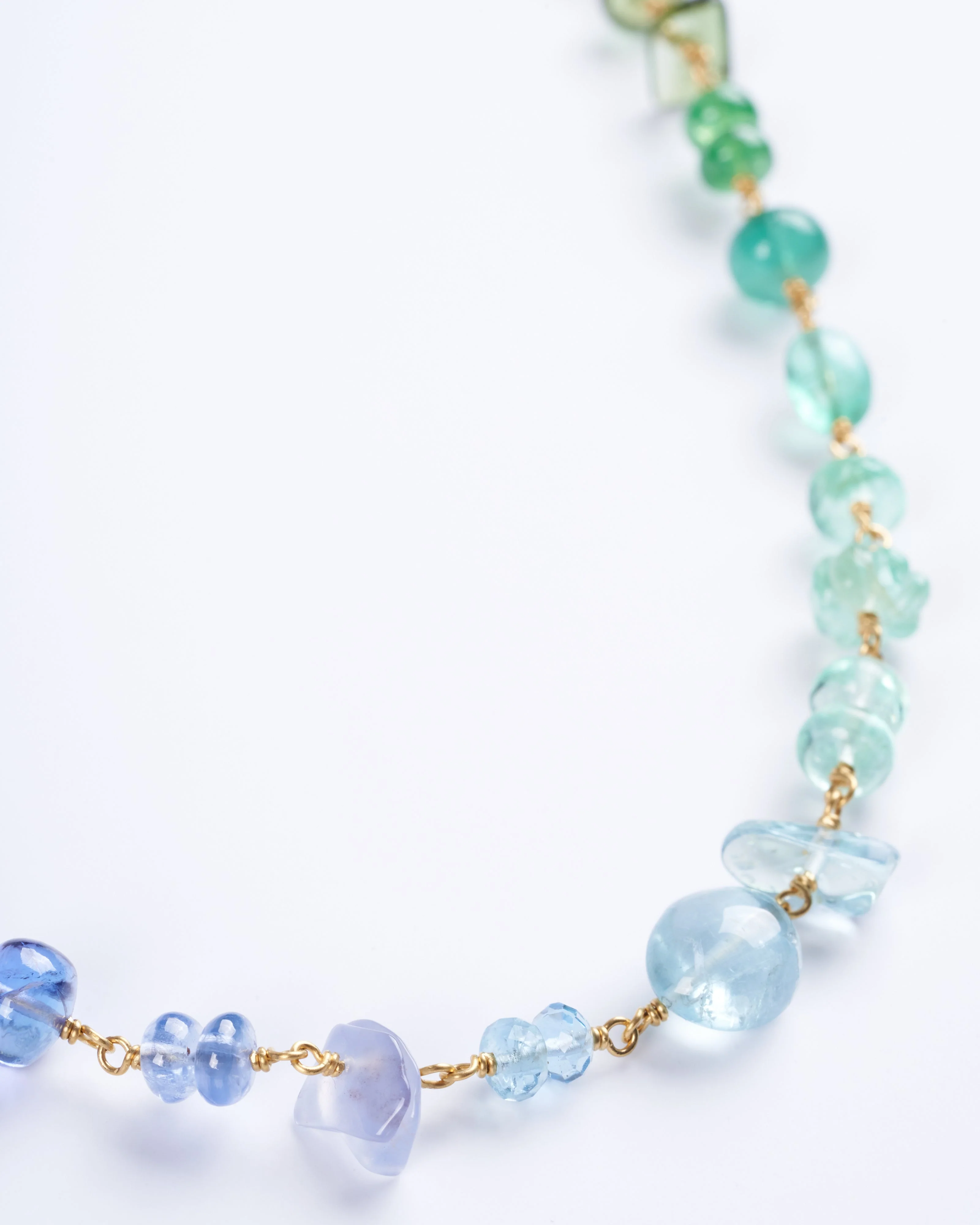 spun sugar multi-stone necklace - rainbow - Image 3
