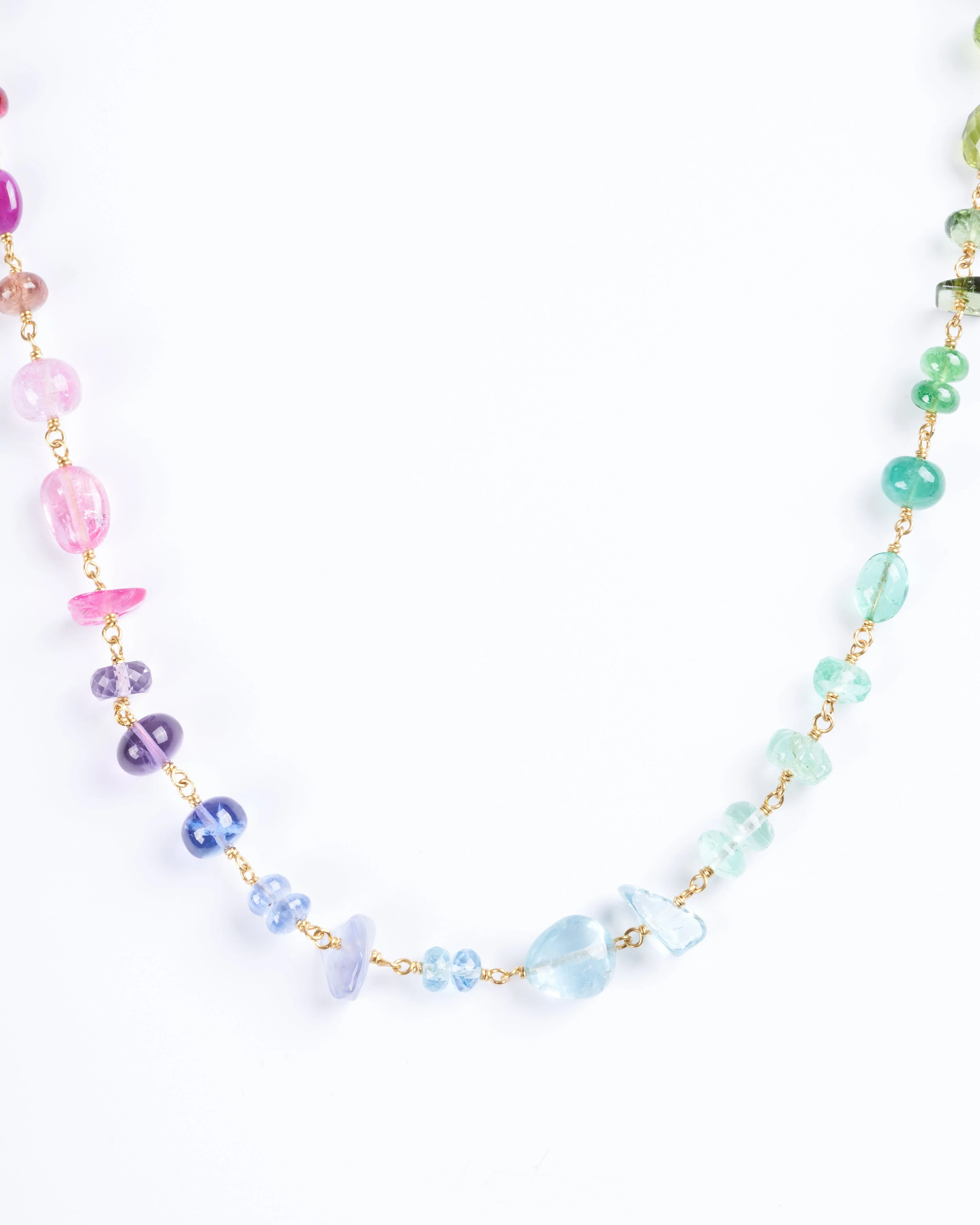 spun sugar multi-stone necklace - rainbow - Image 4