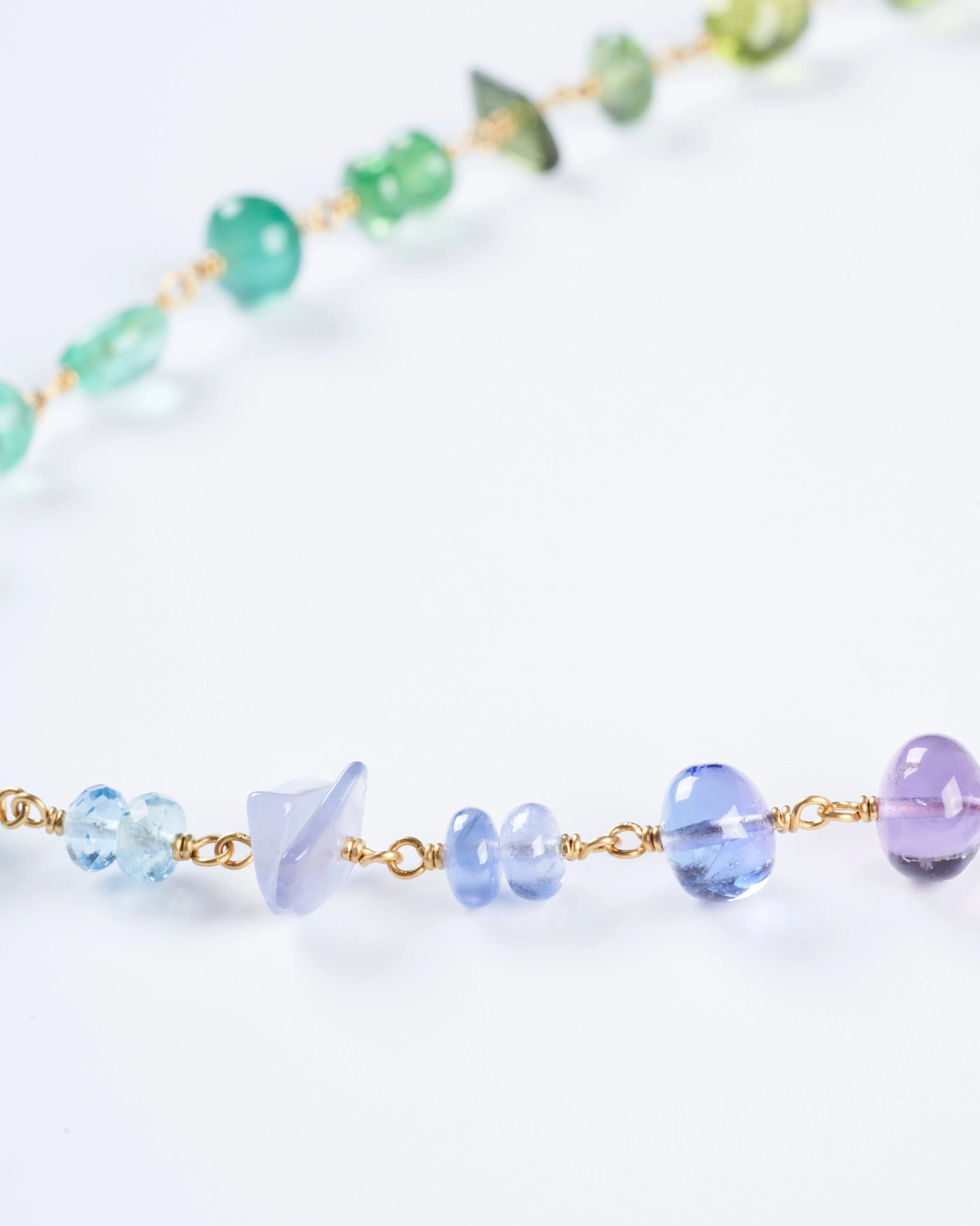 spun sugar multi-stone necklace - rainbow - Image 5