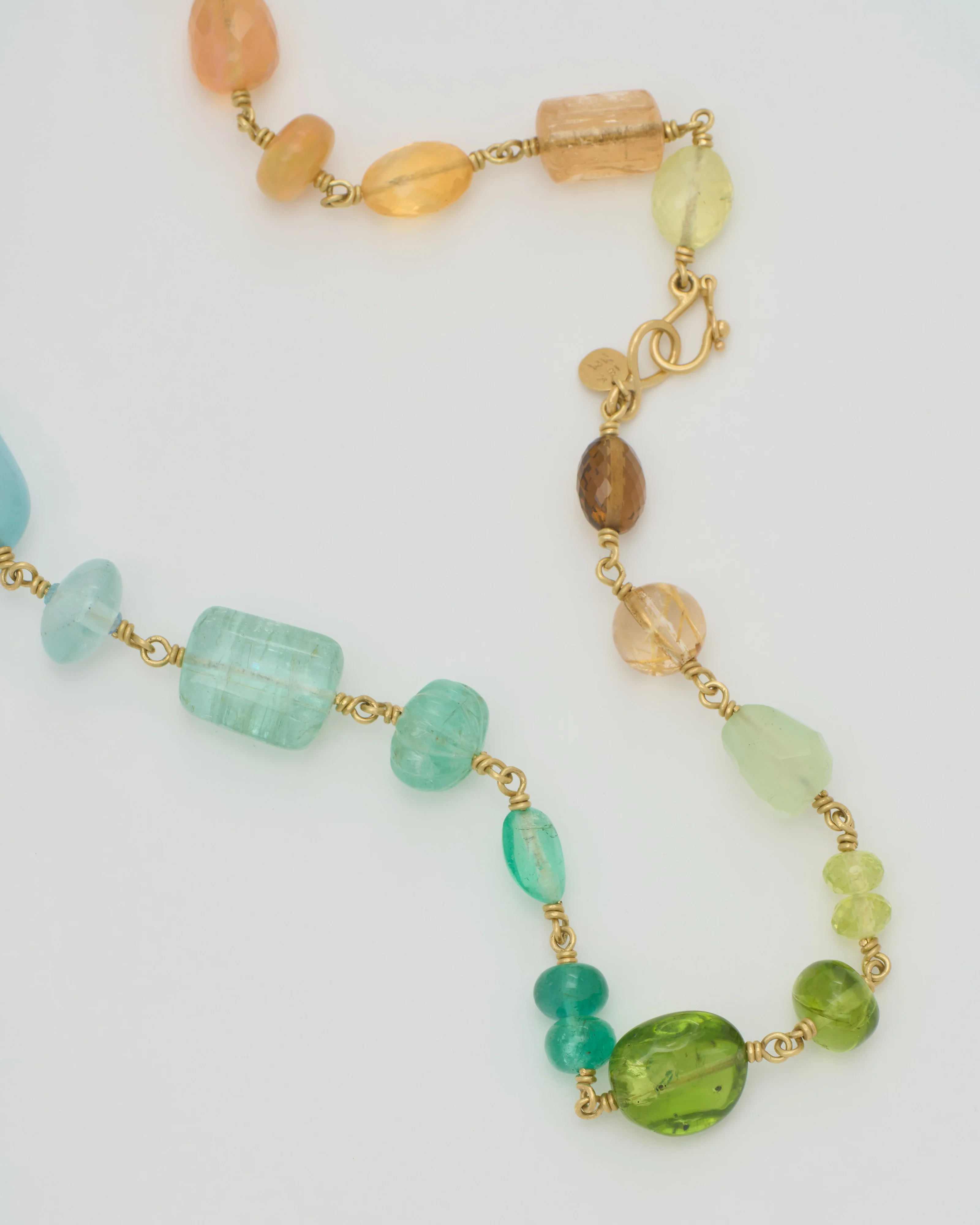 spun sugar rainbow multi stone necklace - Image 3