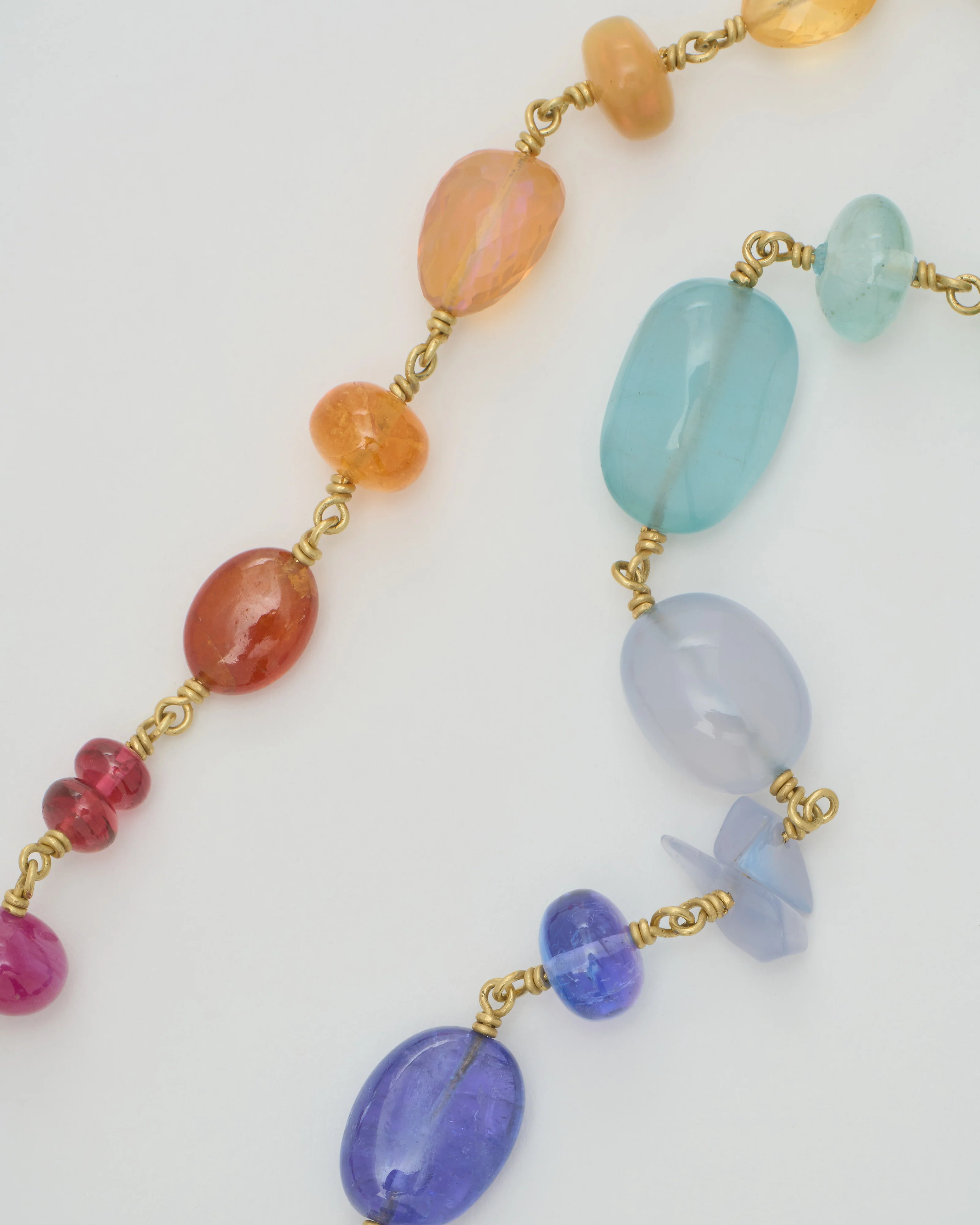 spun sugar rainbow multi stone necklace - Image 4