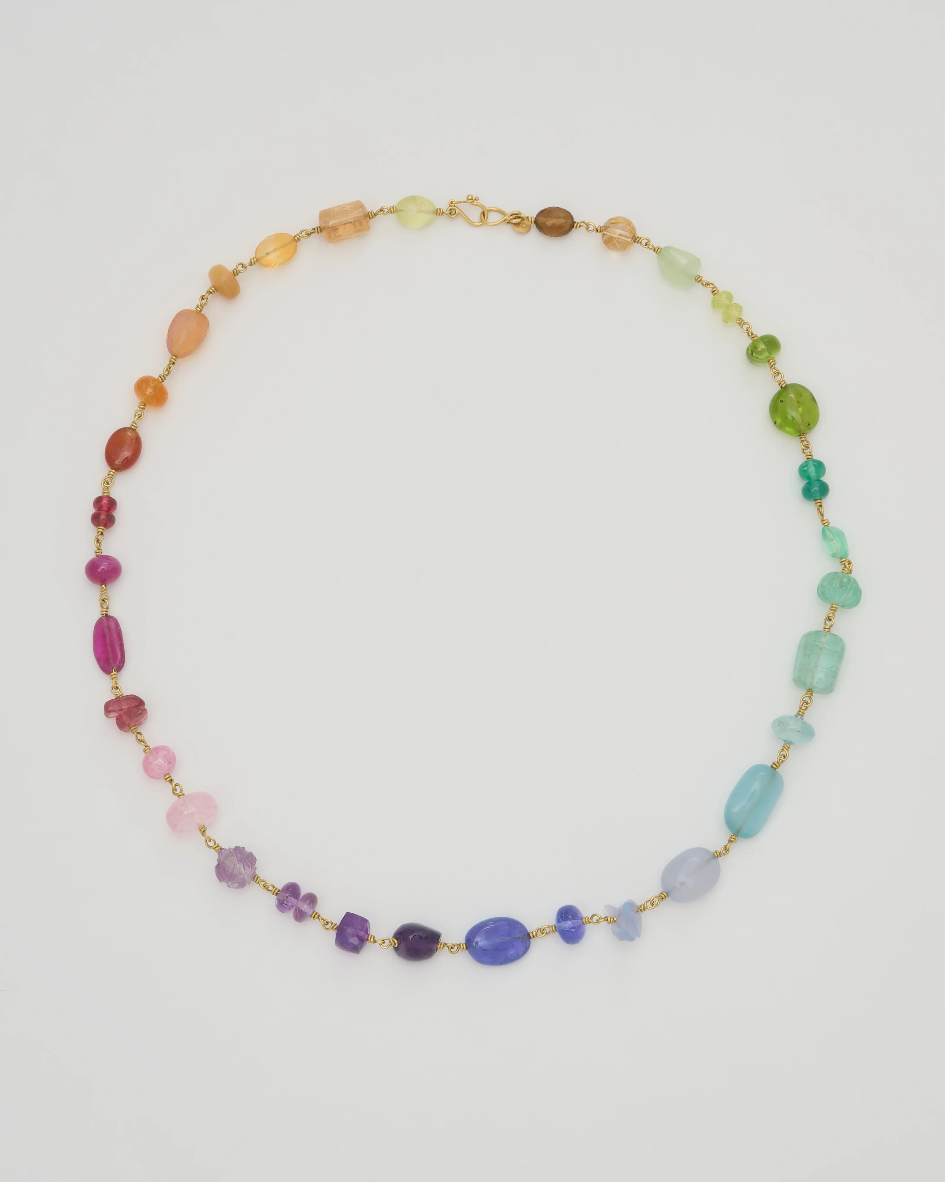spun sugar rainbow multi stone necklace - Image 5