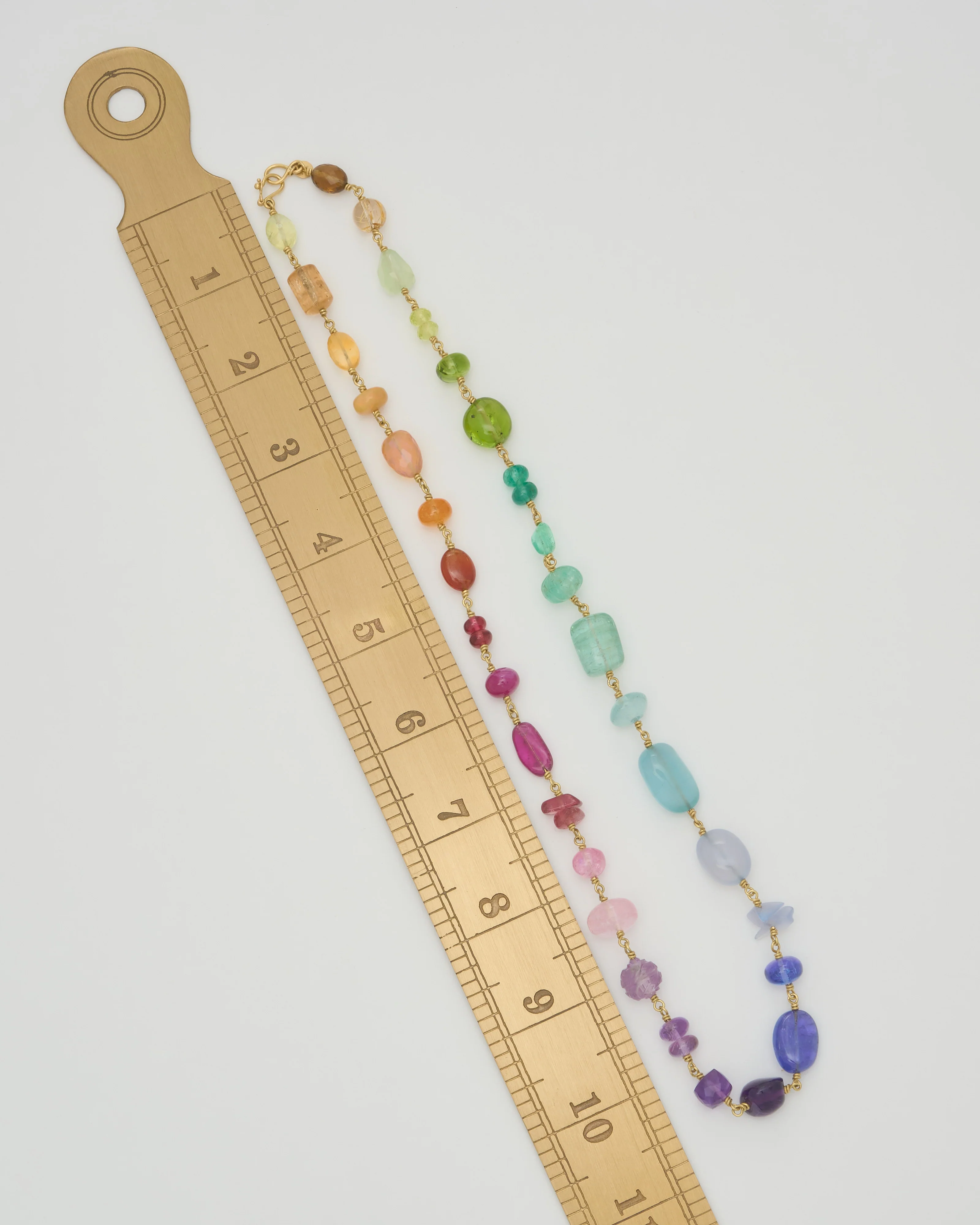 spun sugar rainbow multi stone necklace - Image 6