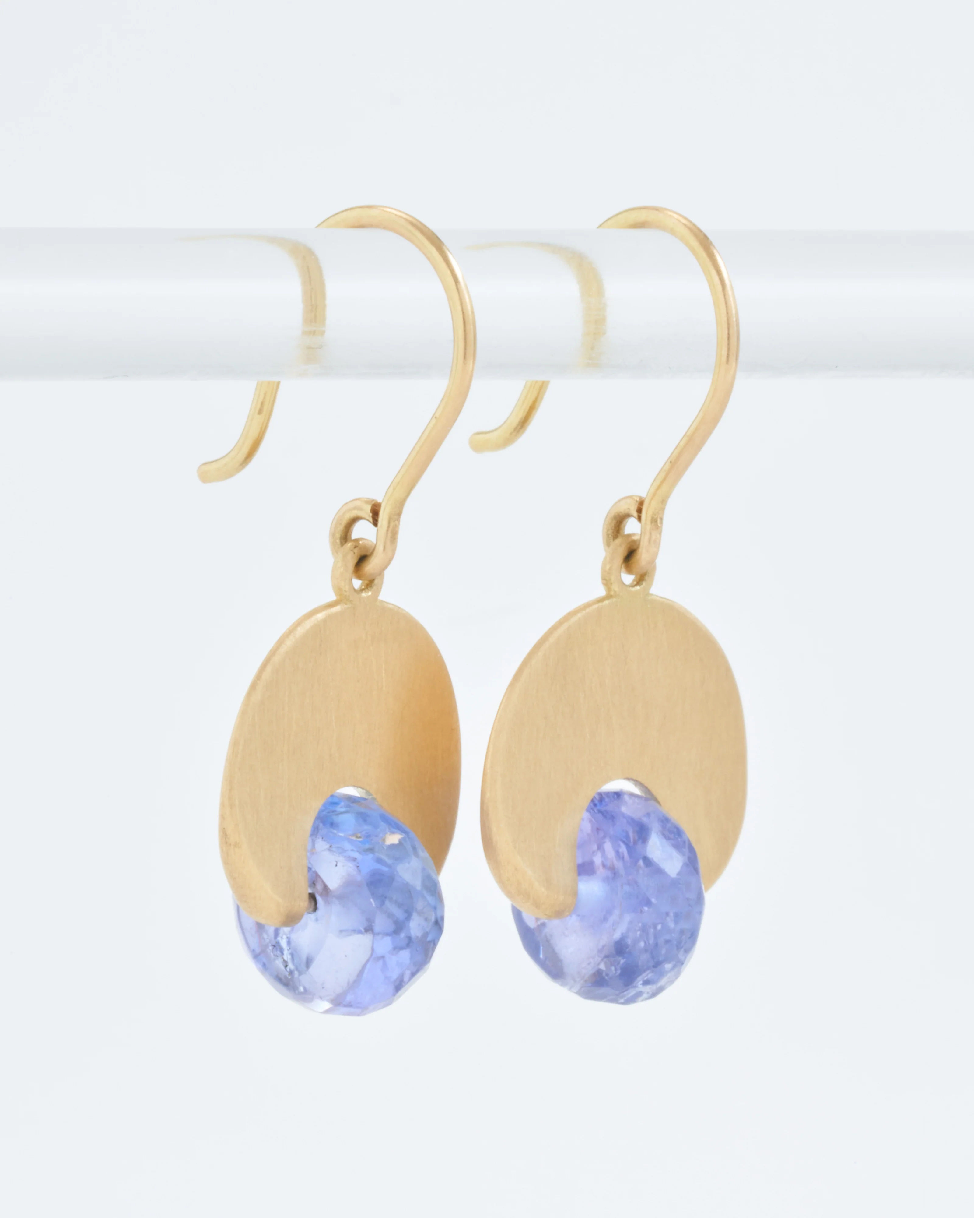 tanzonite lily pad earrings - Image 2