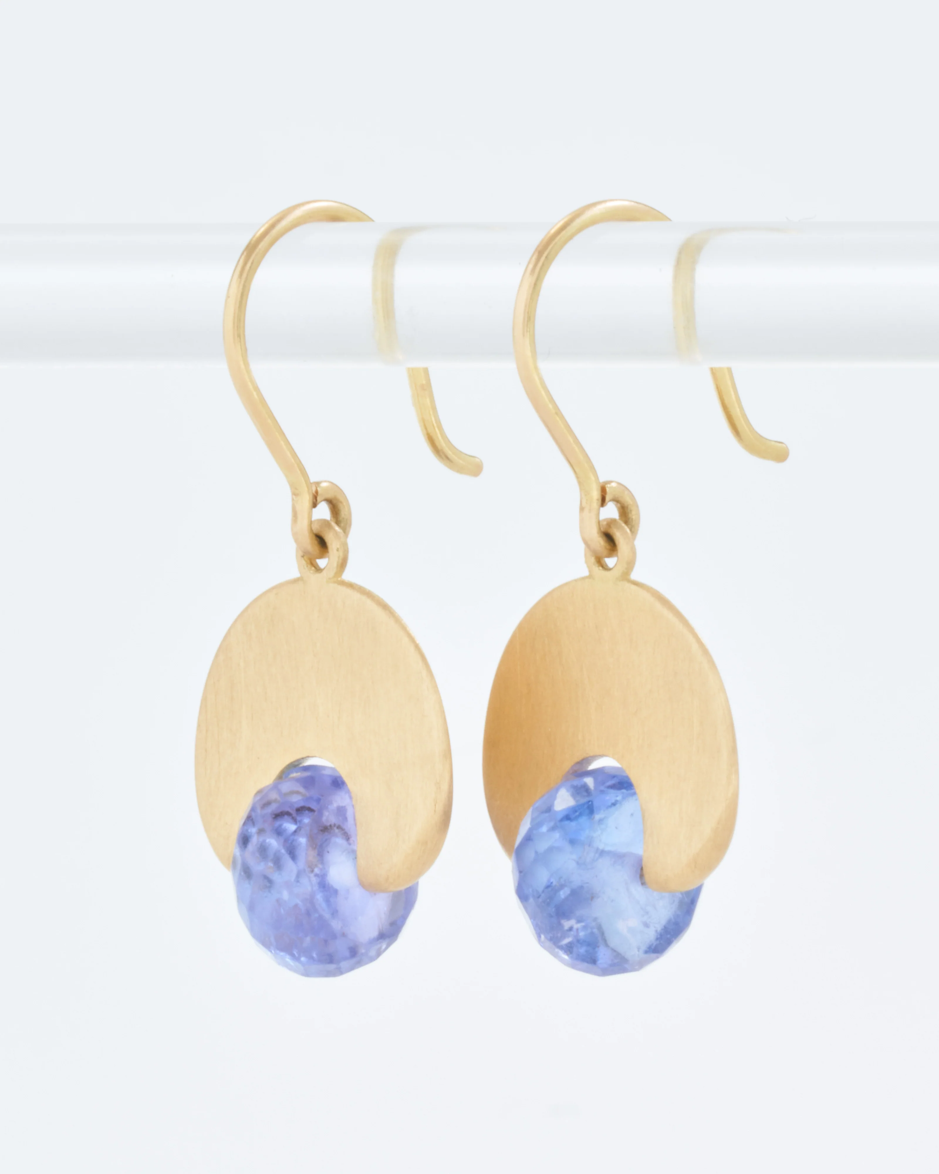 tanzonite lily pad earrings - Image 3