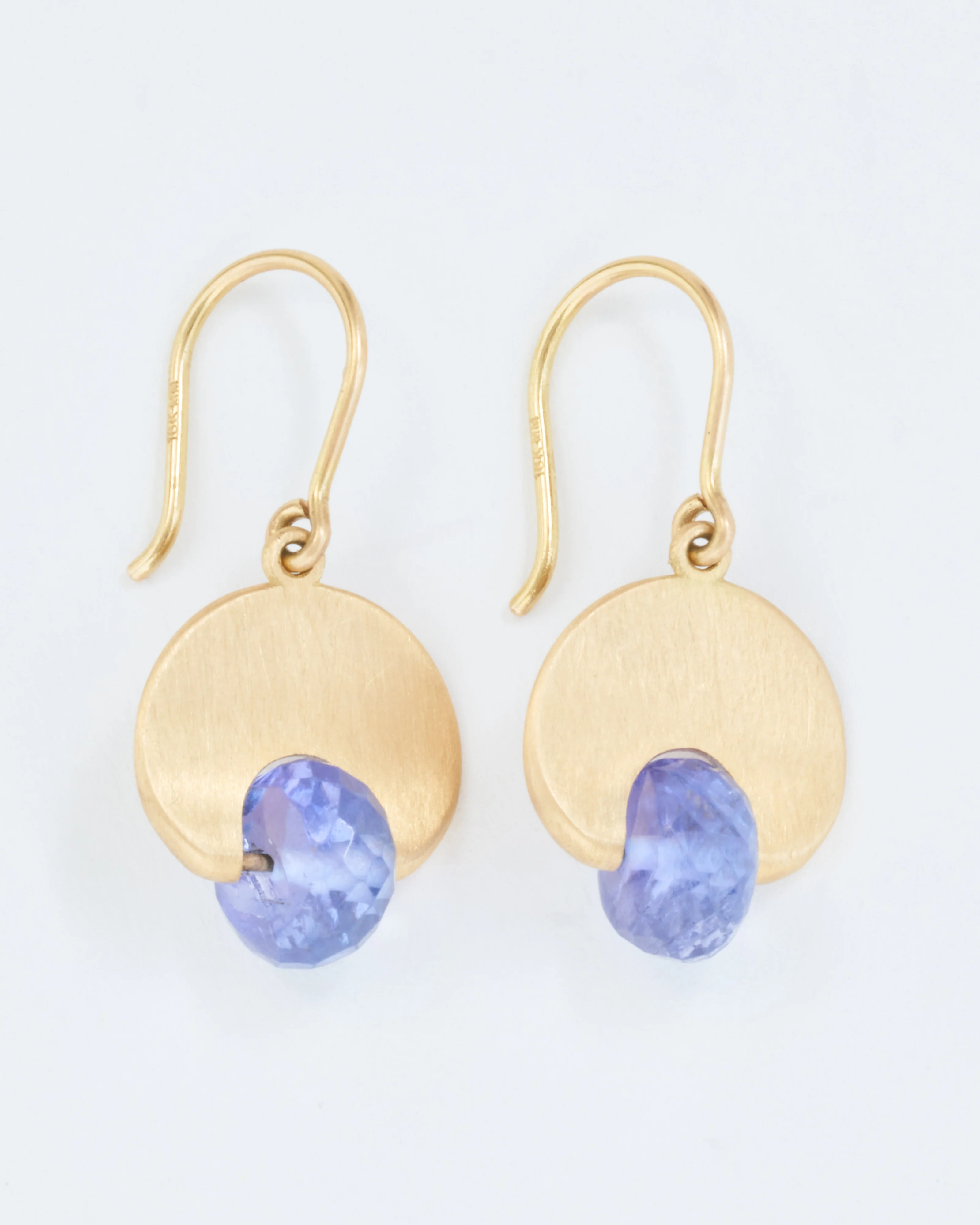 tanzonite lily pad earrings - Image 4