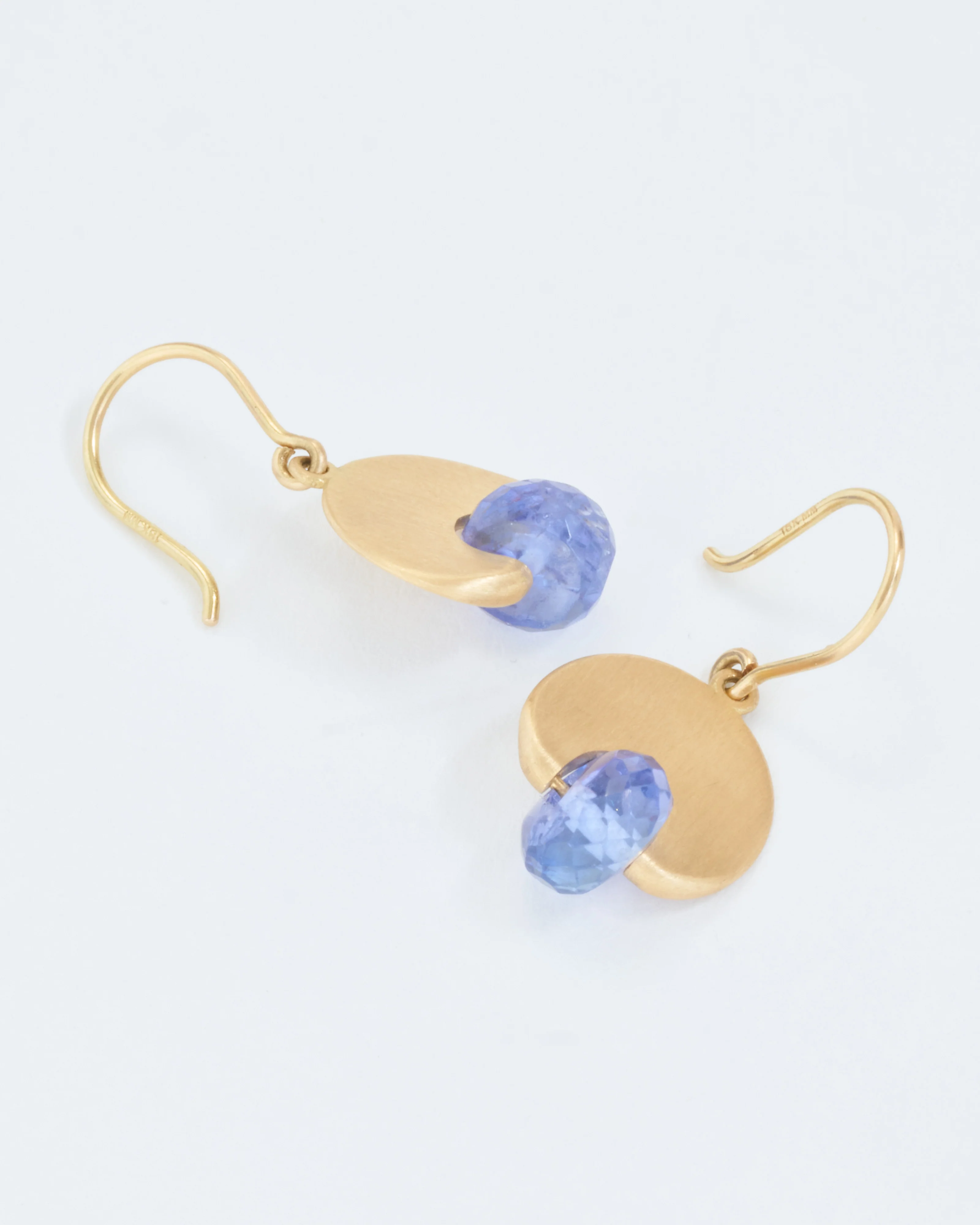 tanzonite lily pad earrings - Image 5