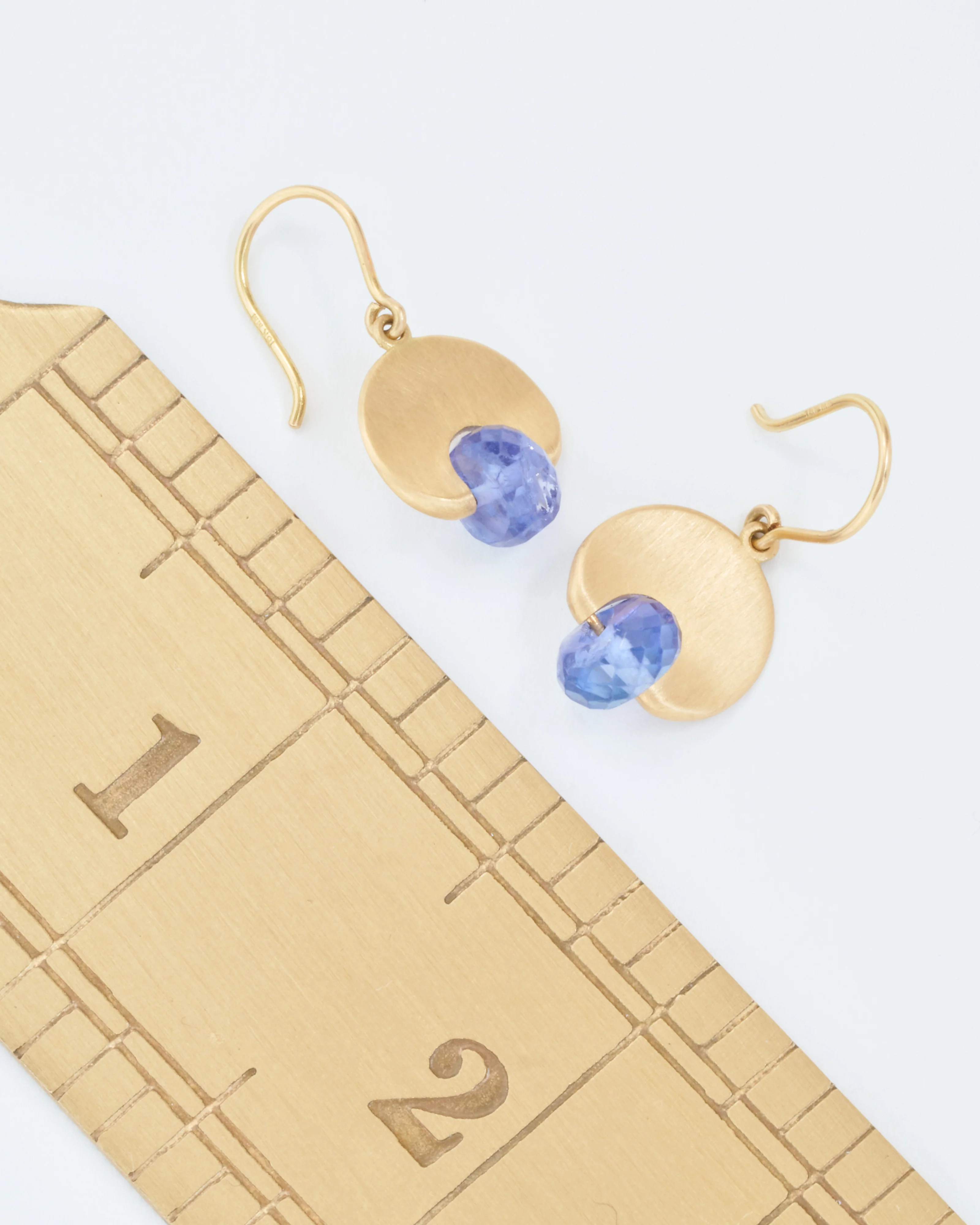 tanzonite lily pad earrings - Image 6
