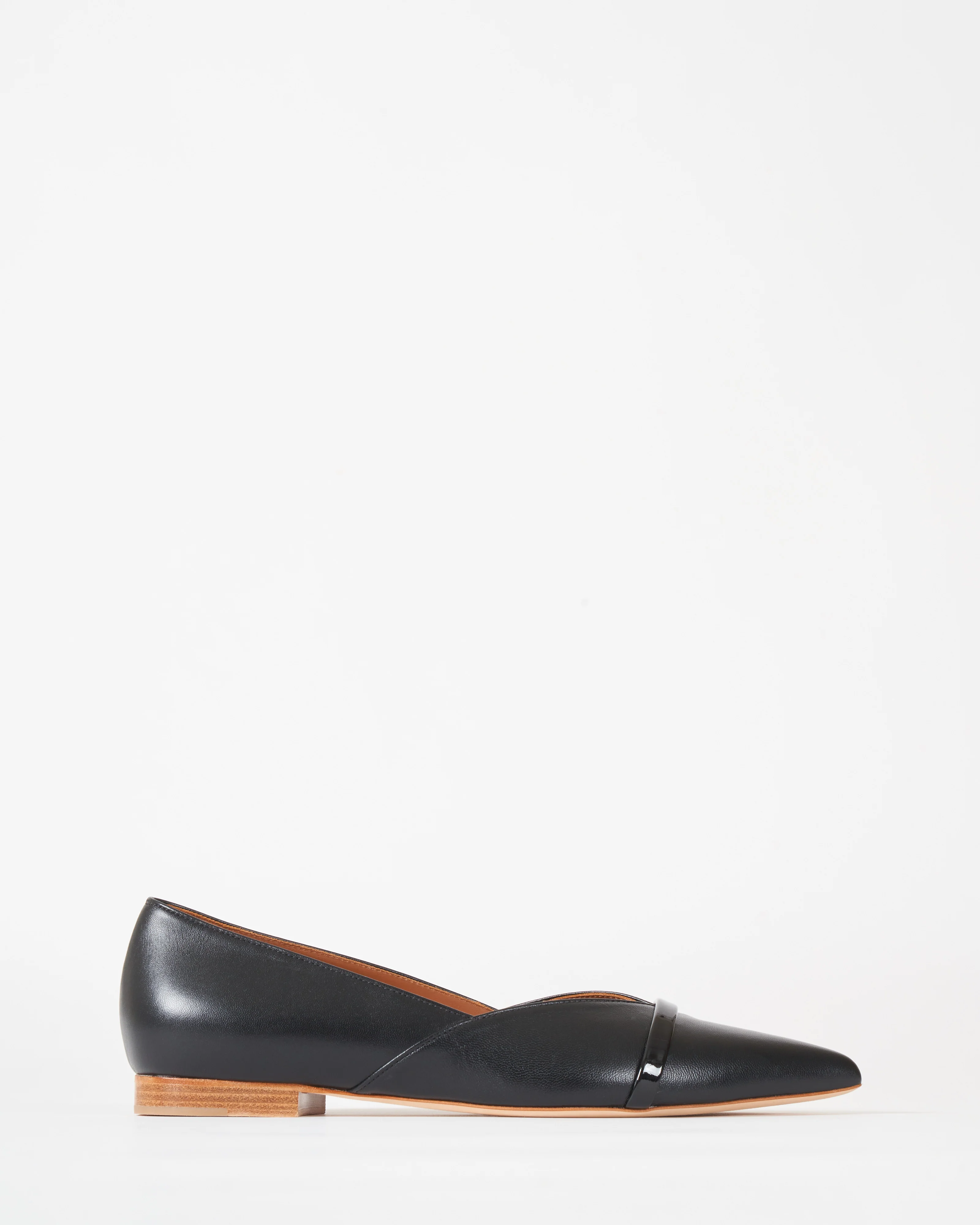 colette flat - black nappa/patent - Image 2