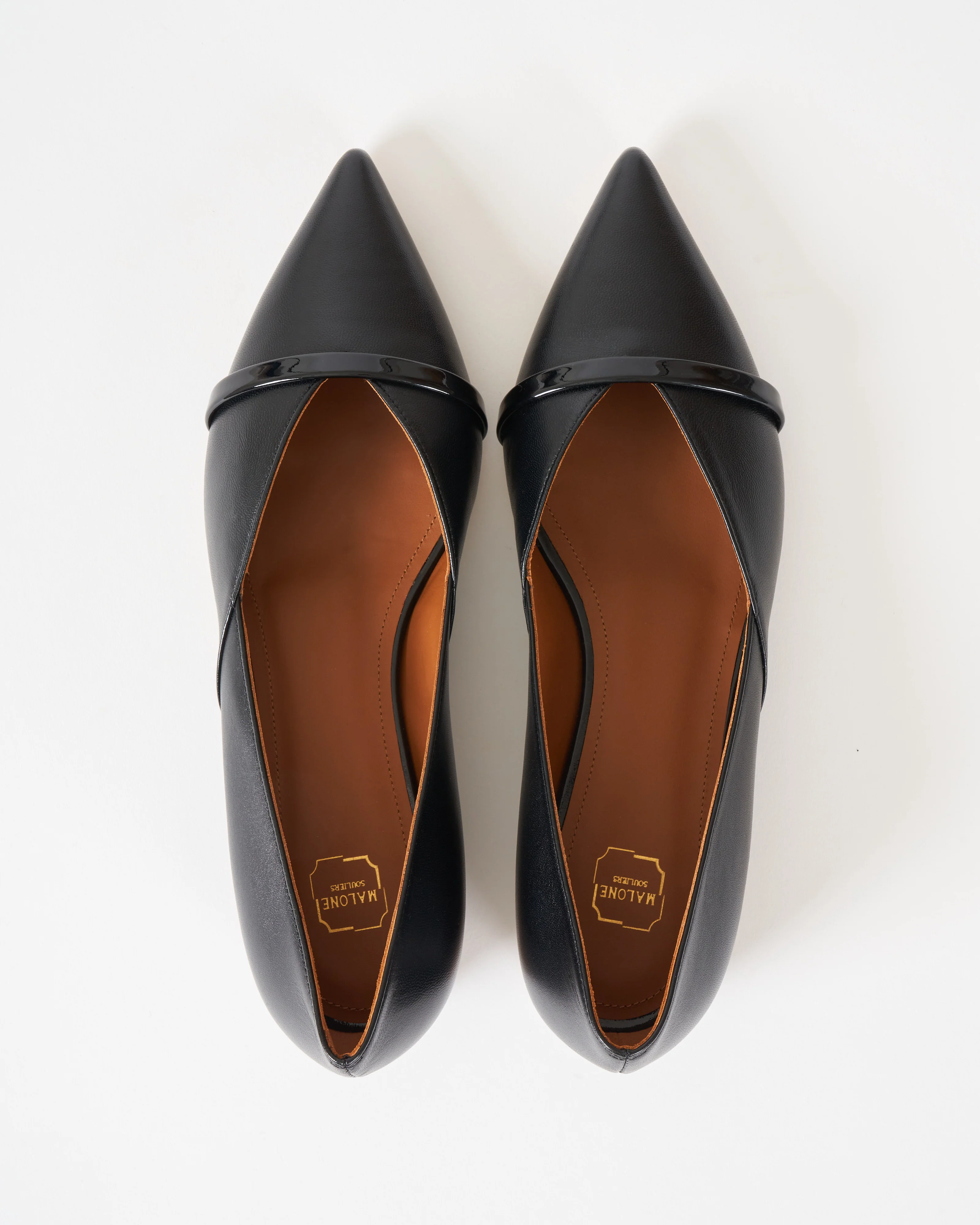 colette flat - black nappa/patent - Image 3