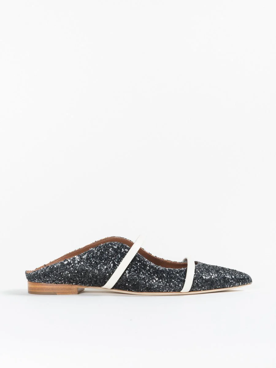 maureen flat - black glitter