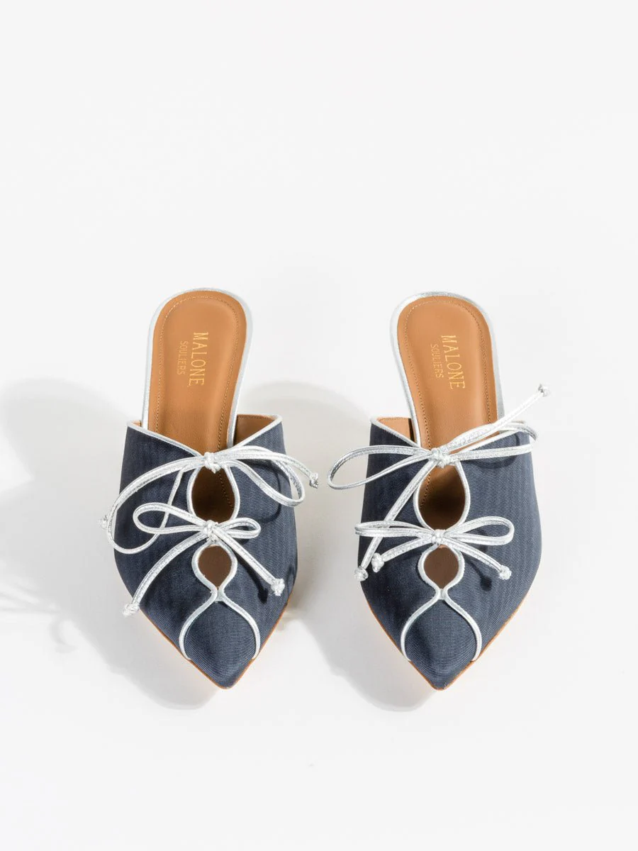 victoria kitten mule - navy - Image 3