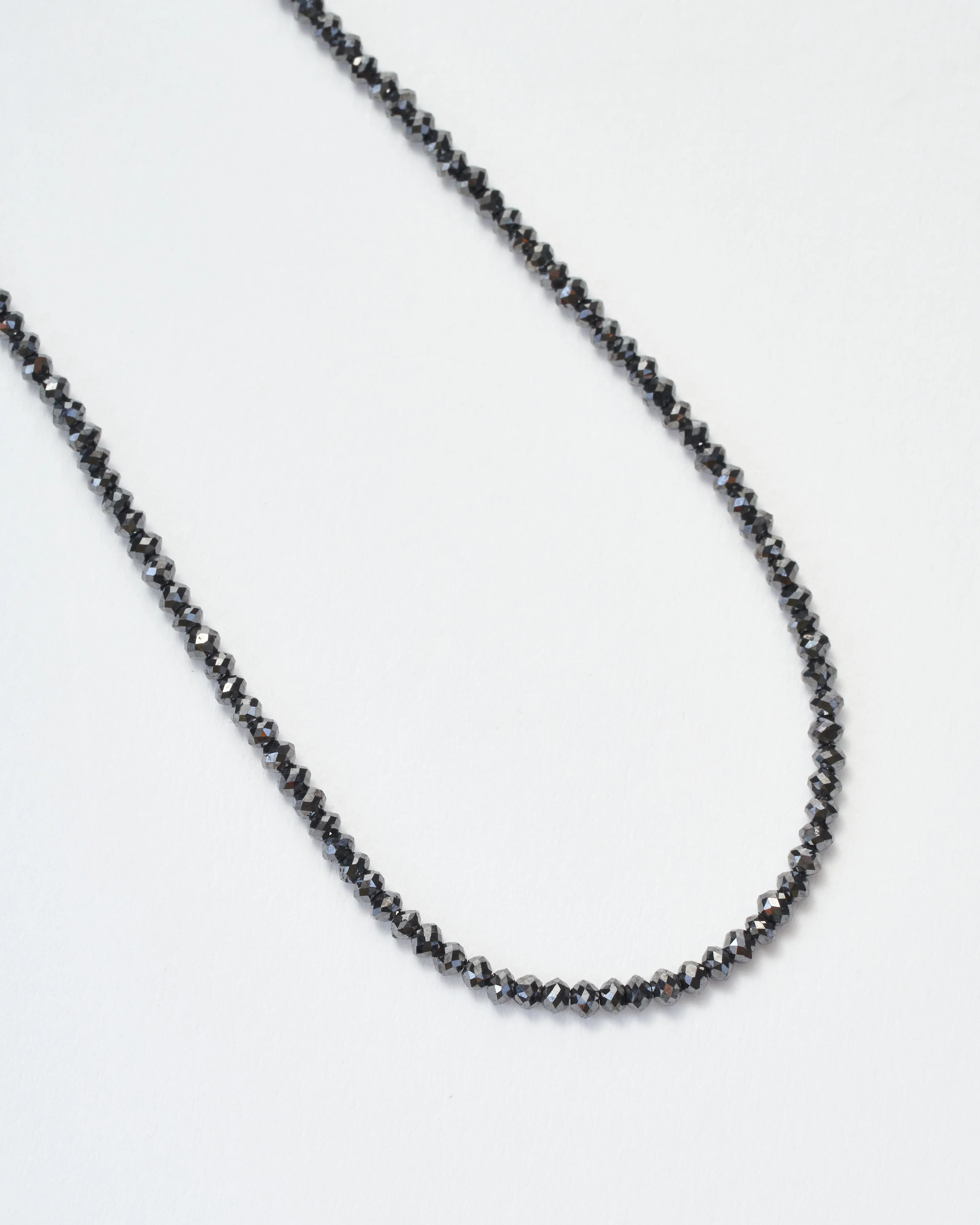 black diamond bead necklace 24" - Image 5