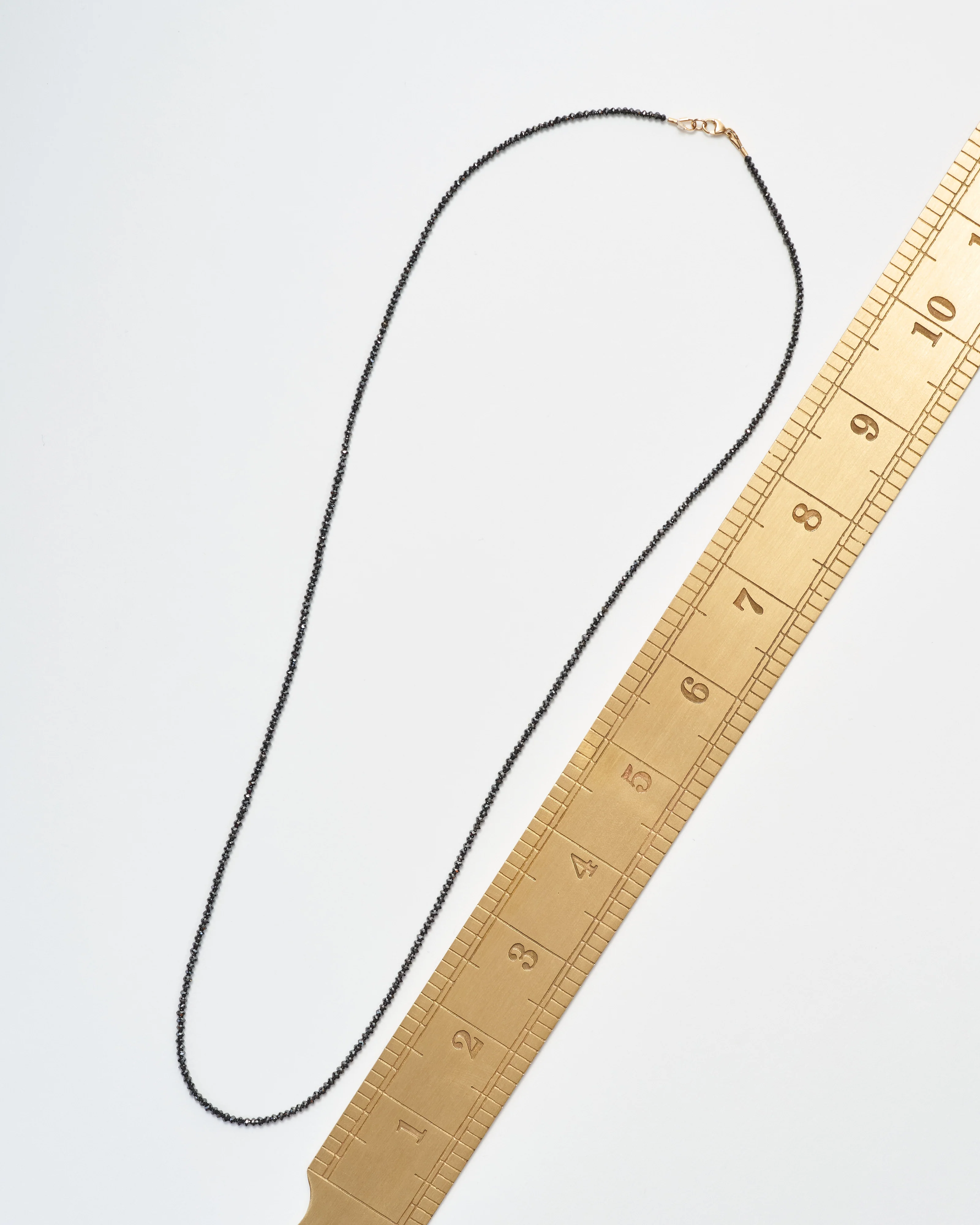 black diamond bead necklace 24" - Image 6