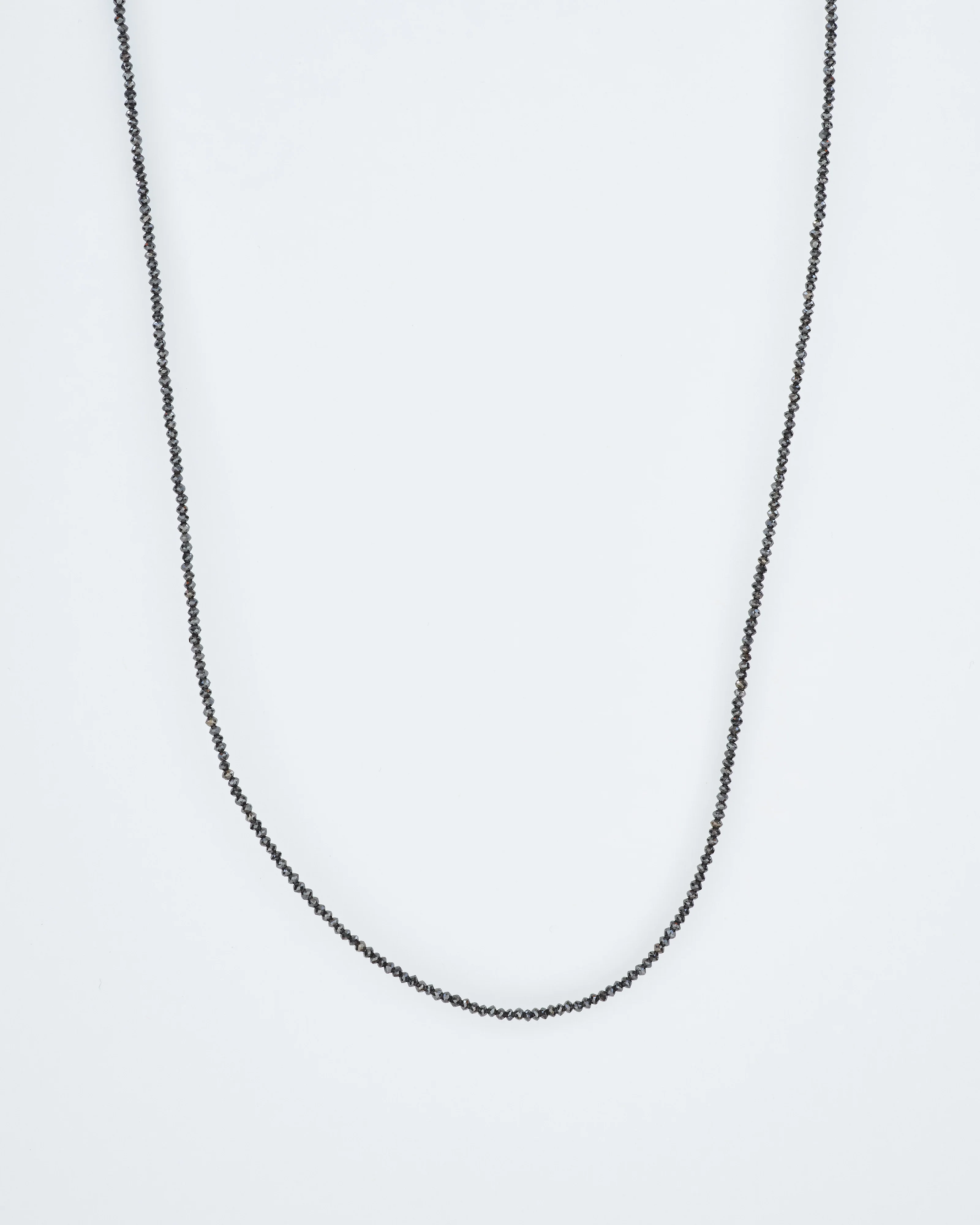 black diamond bead necklace 32" - Image 2
